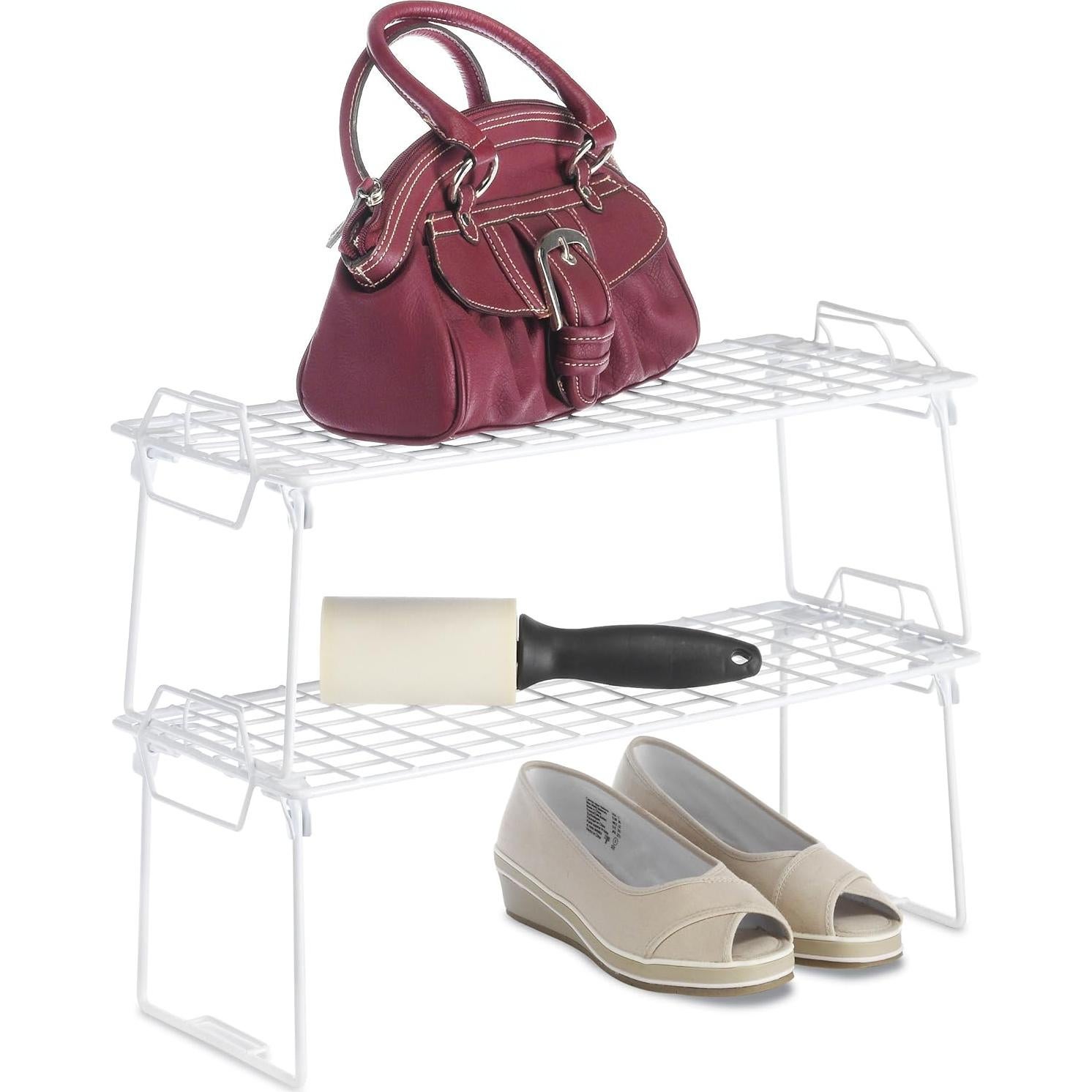 Estante apilable de rejilla Whitmor Mediano 45,72x17,78 cm Blanco