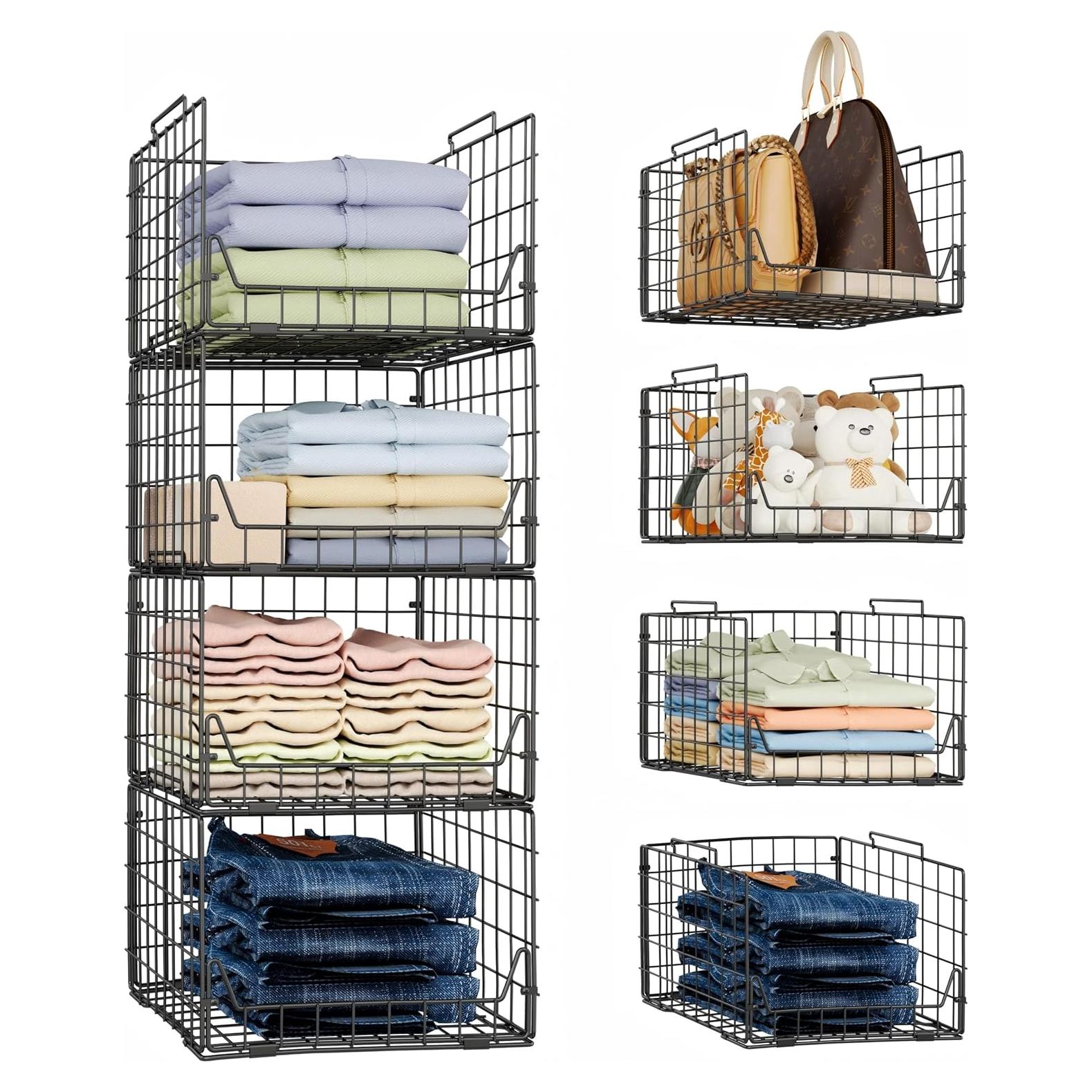 Organizadores de Closet Jakyitvi 4 Pack Metal 30,99x41,19x88,93cm