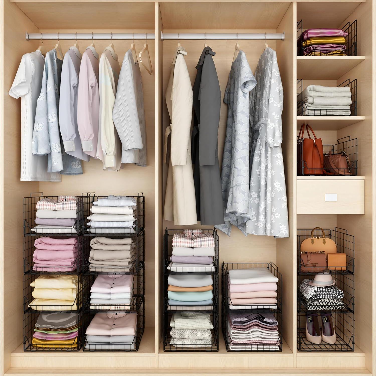 Organizadores de Closet Jakyitvi 4 Pack Metal 30,99x41,19x88,93cm