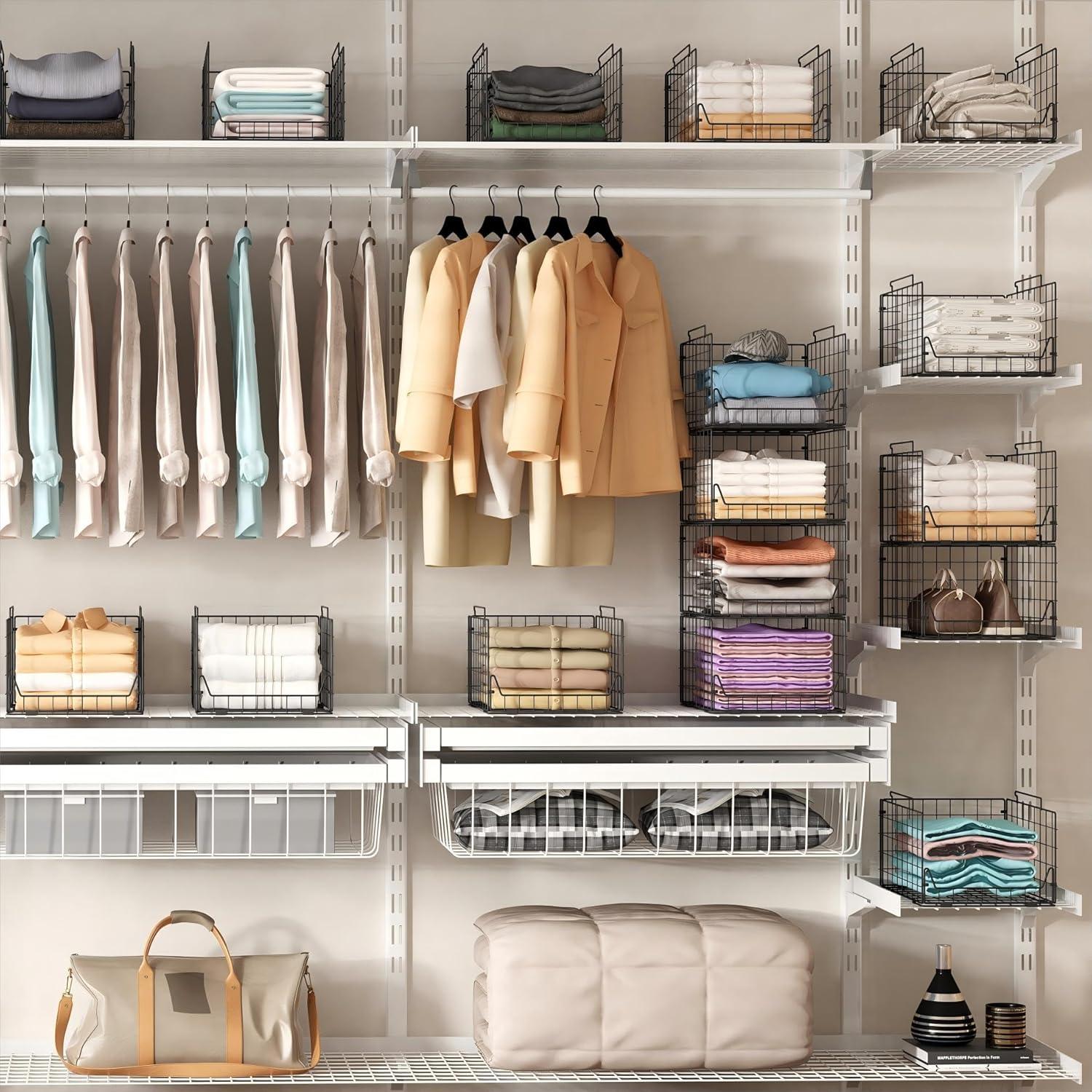 Organizadores de Closet Jakyitvi 4 Pack Metal 30,99x41,19x88,93cm