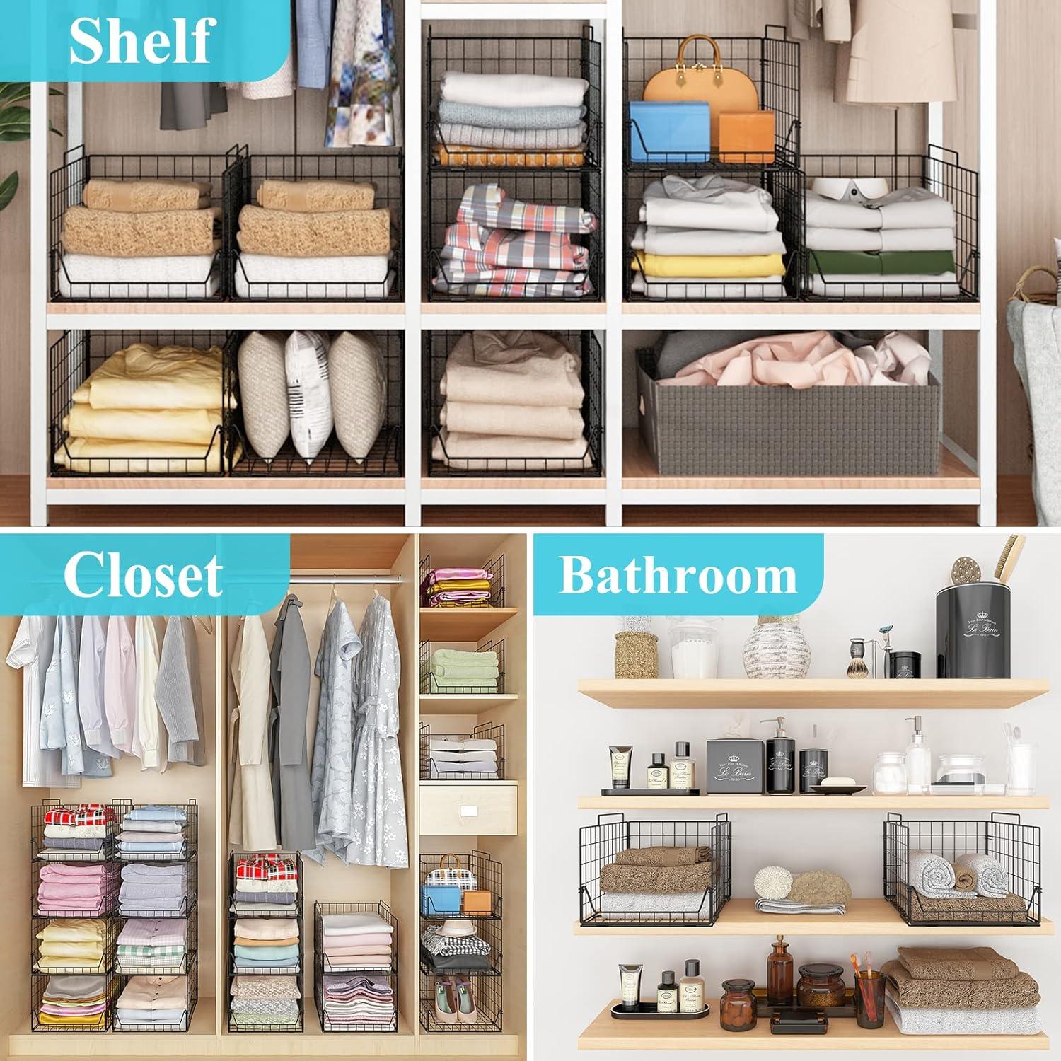 Organizadores de Closet Jakyitvi 4 Pack Metal 30,99x41,19x88,93cm