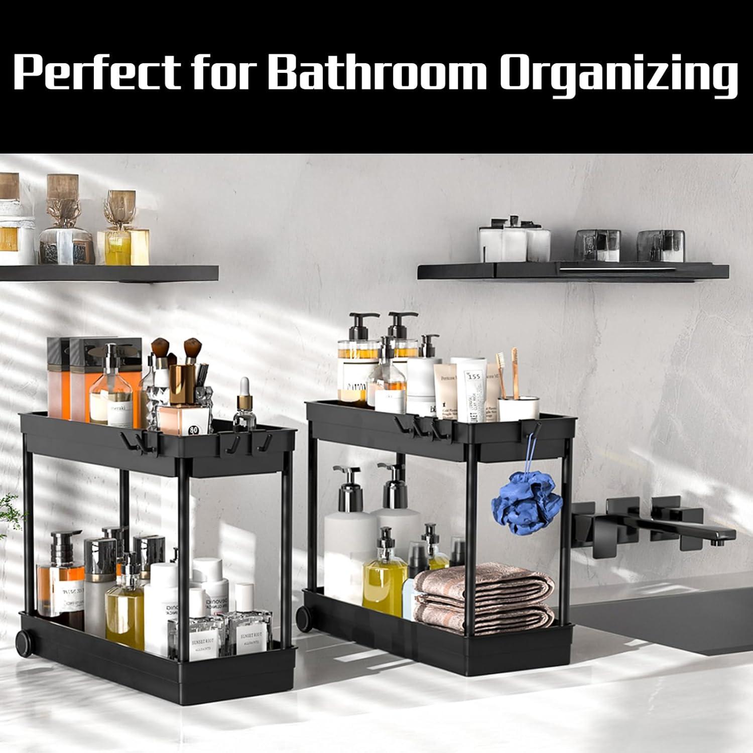 Organizador Bajo Fregadero Cicilyna 2 Niveles Negro