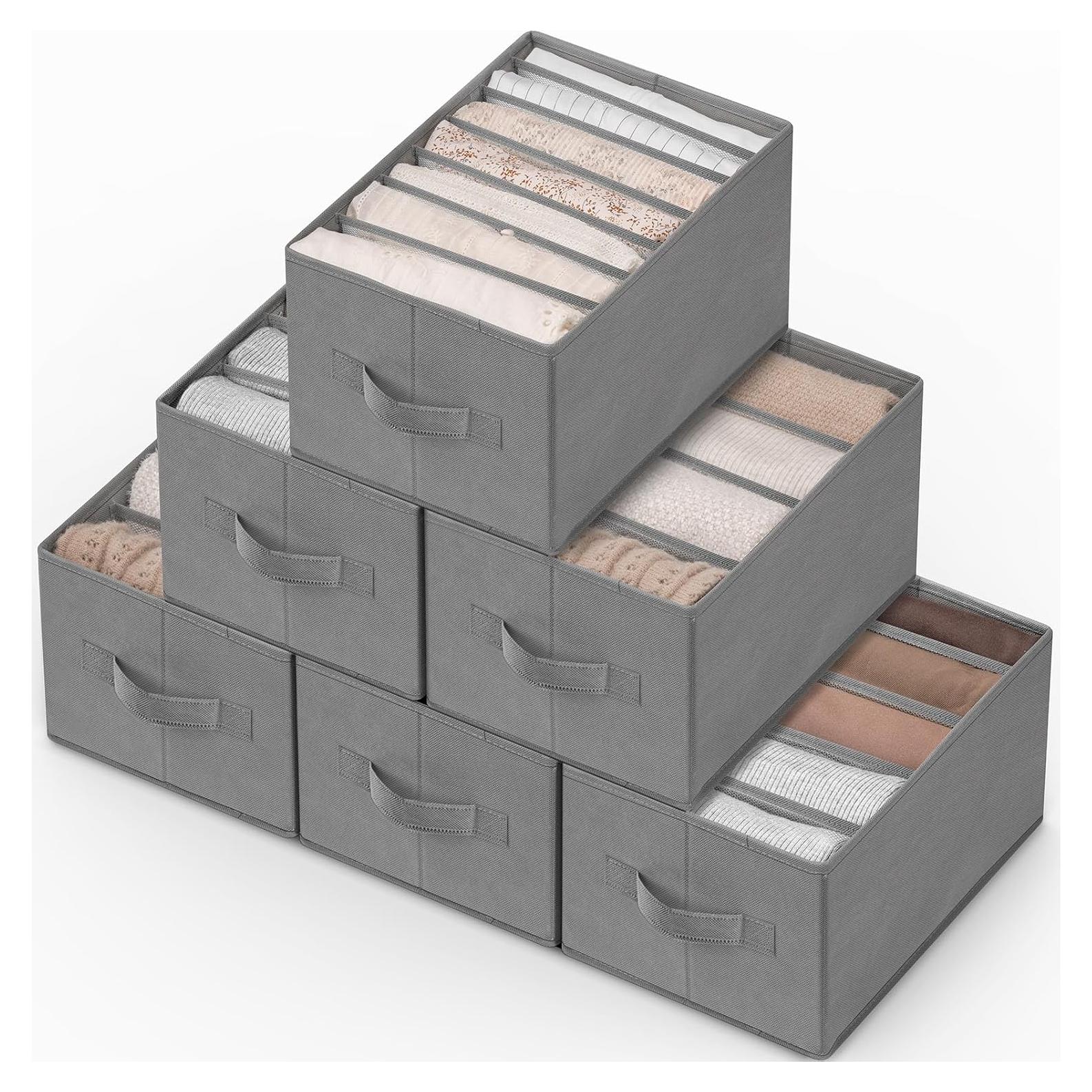 Organizadores de Ropa Criusia 6 Piezas Gris 33 Compartimentos