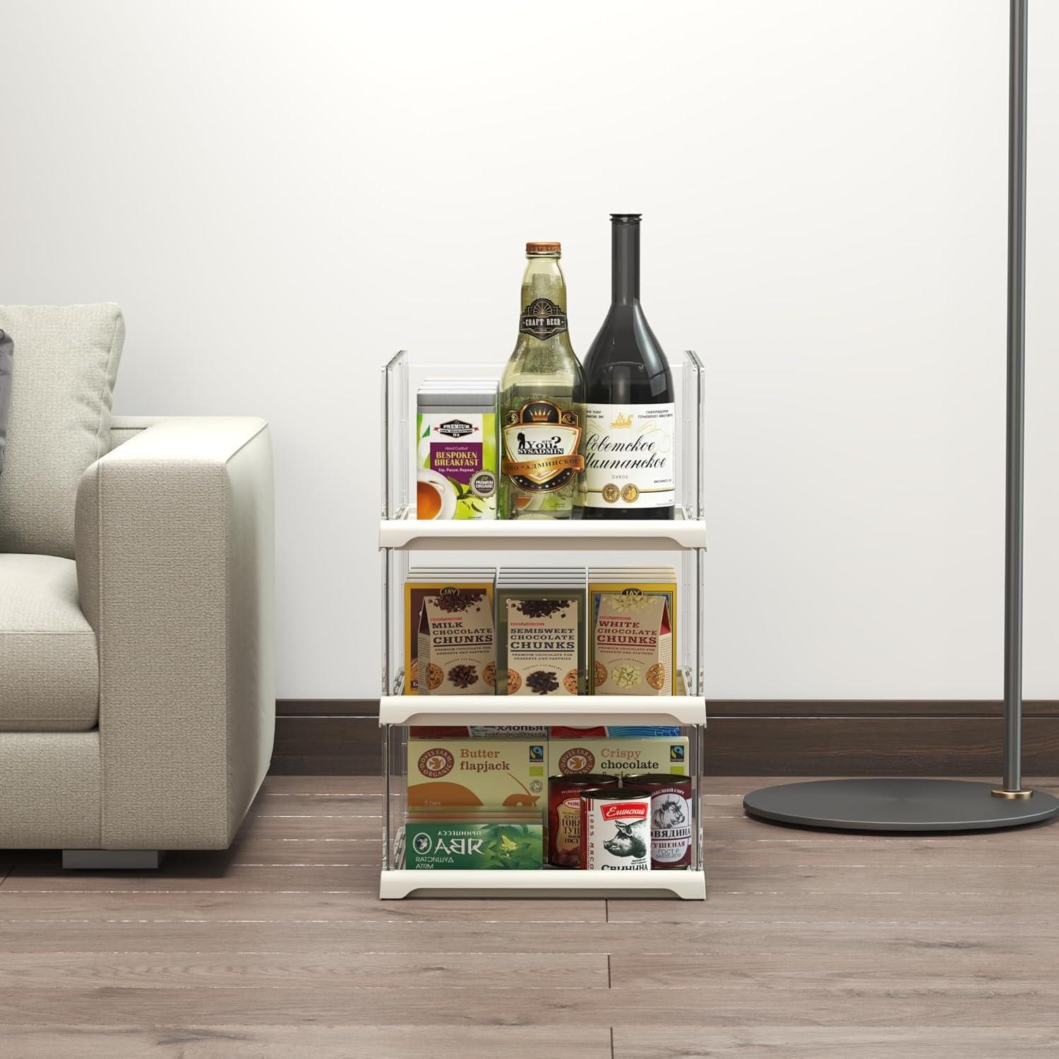 Paquete de 3 Organizadores de Closet Covetree Transparentes