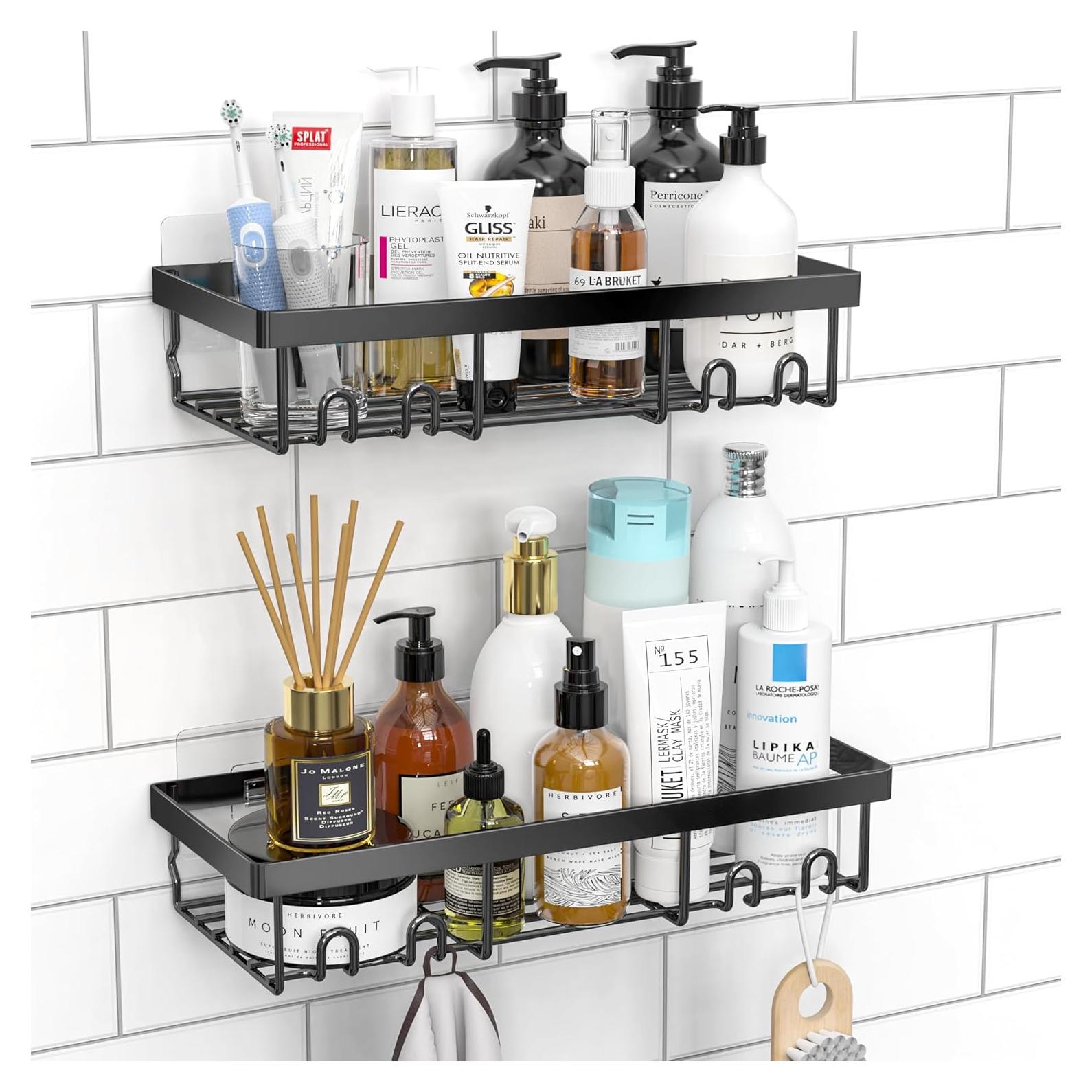 Estante de Ducha Moforoco 2Pack Negro A Prueba de Óxido