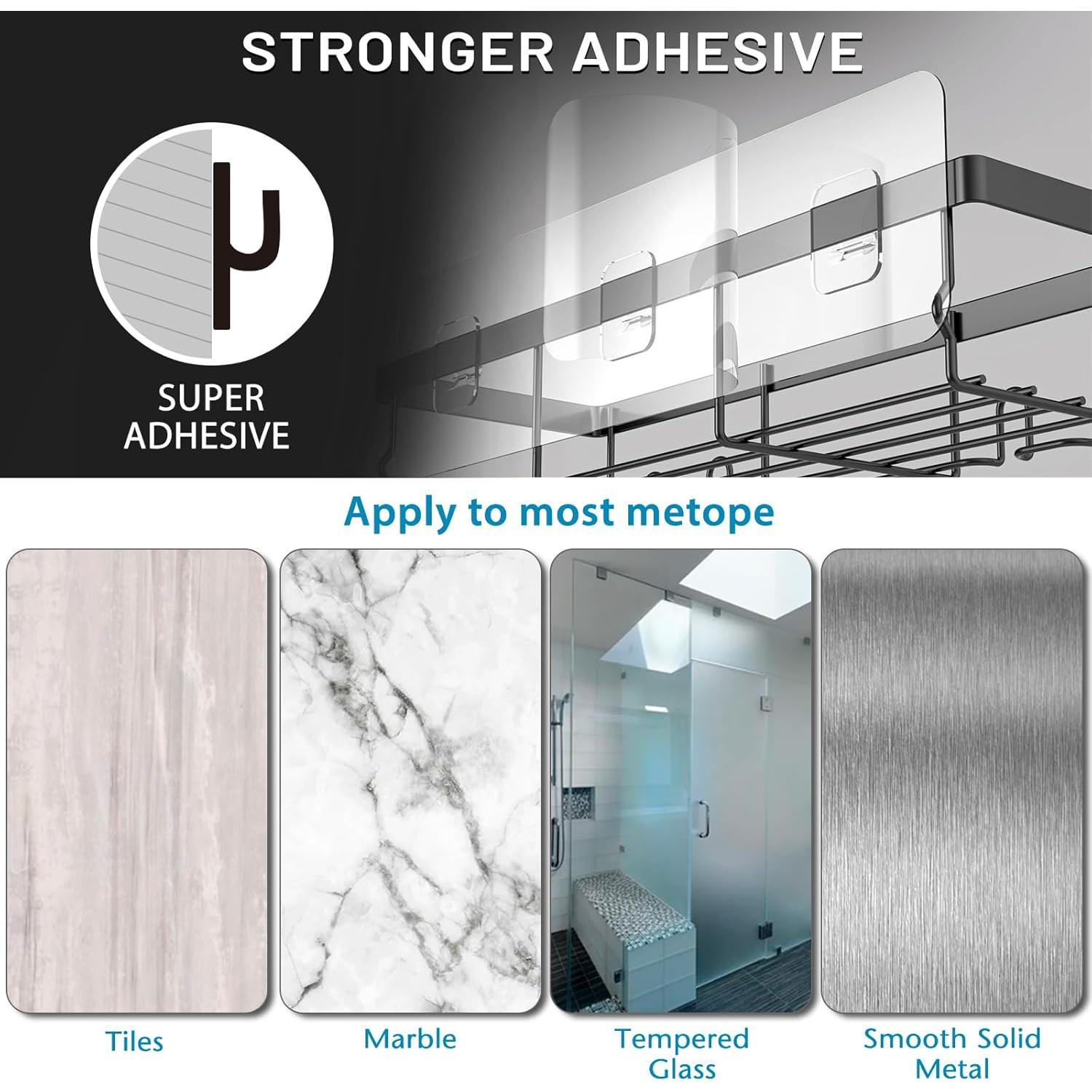 Estante de Ducha Moforoco 2Pack Negro A Prueba de Óxido