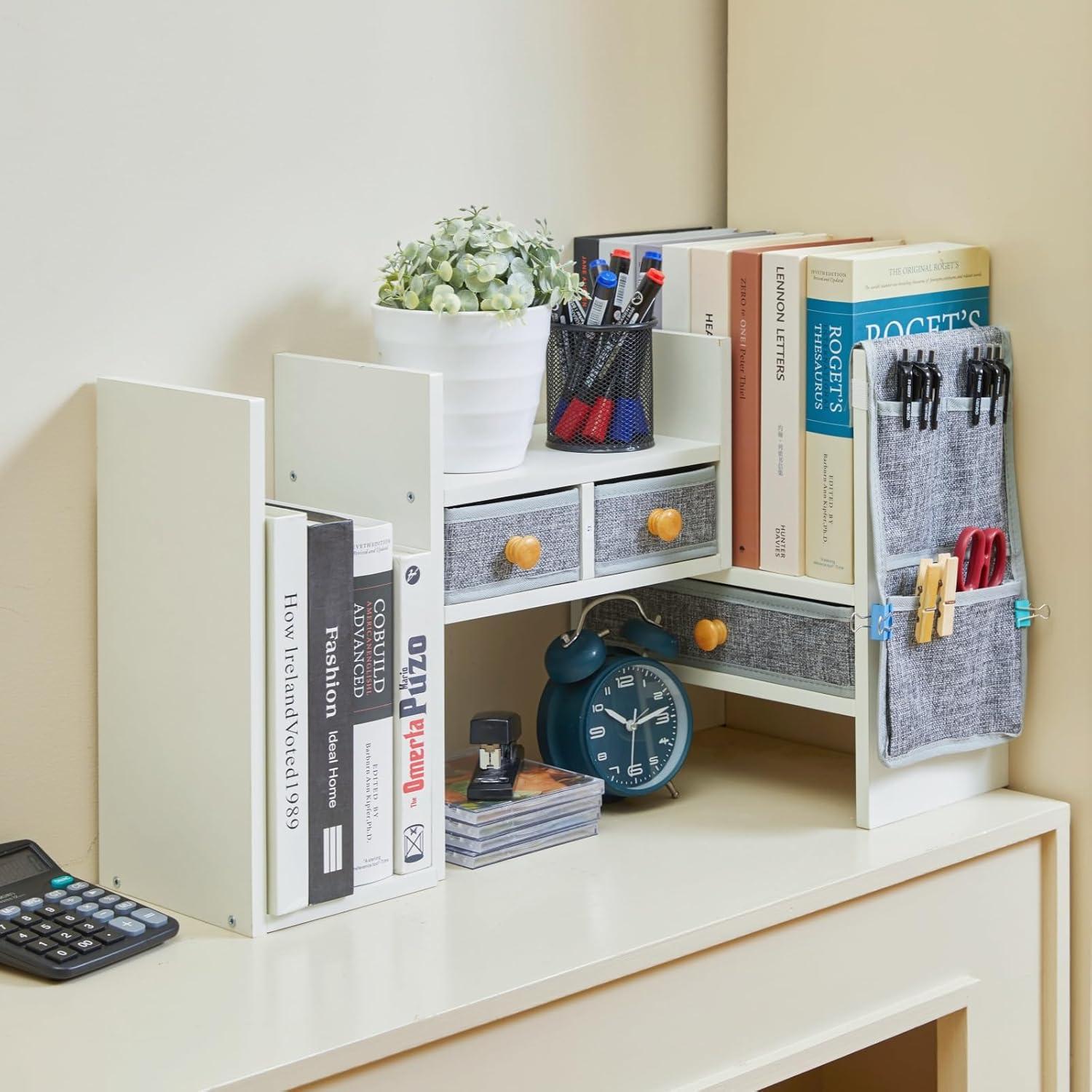 Estante de Escritorio X-cosrack Blanco con 3 Cajones