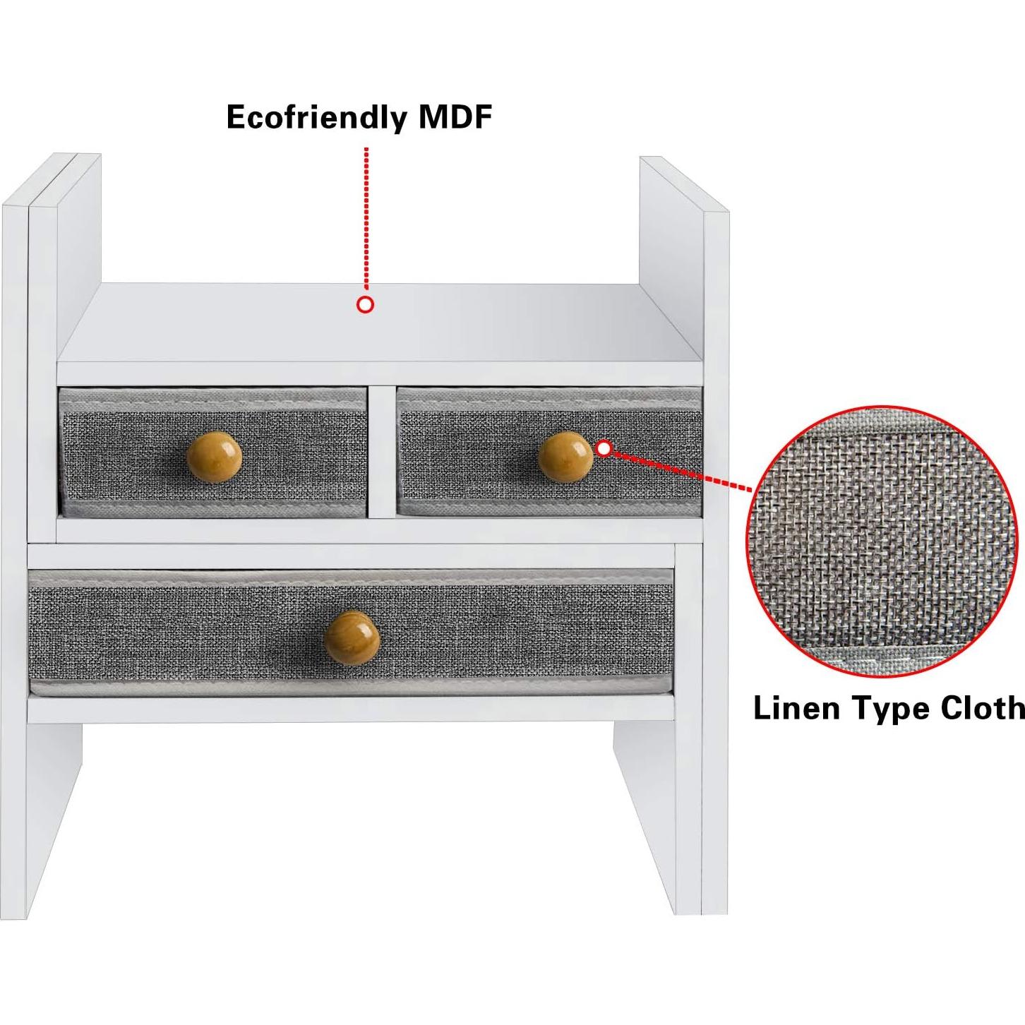Estante de Escritorio X-cosrack Blanco con 3 Cajones