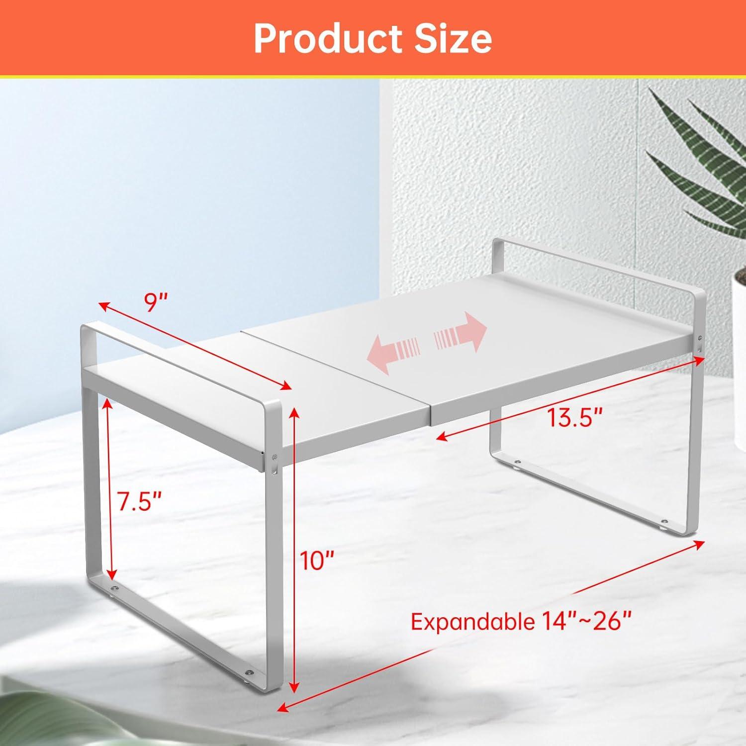 Organizador de Estante Expandible KOMOHOM 35-66 cm Blanco