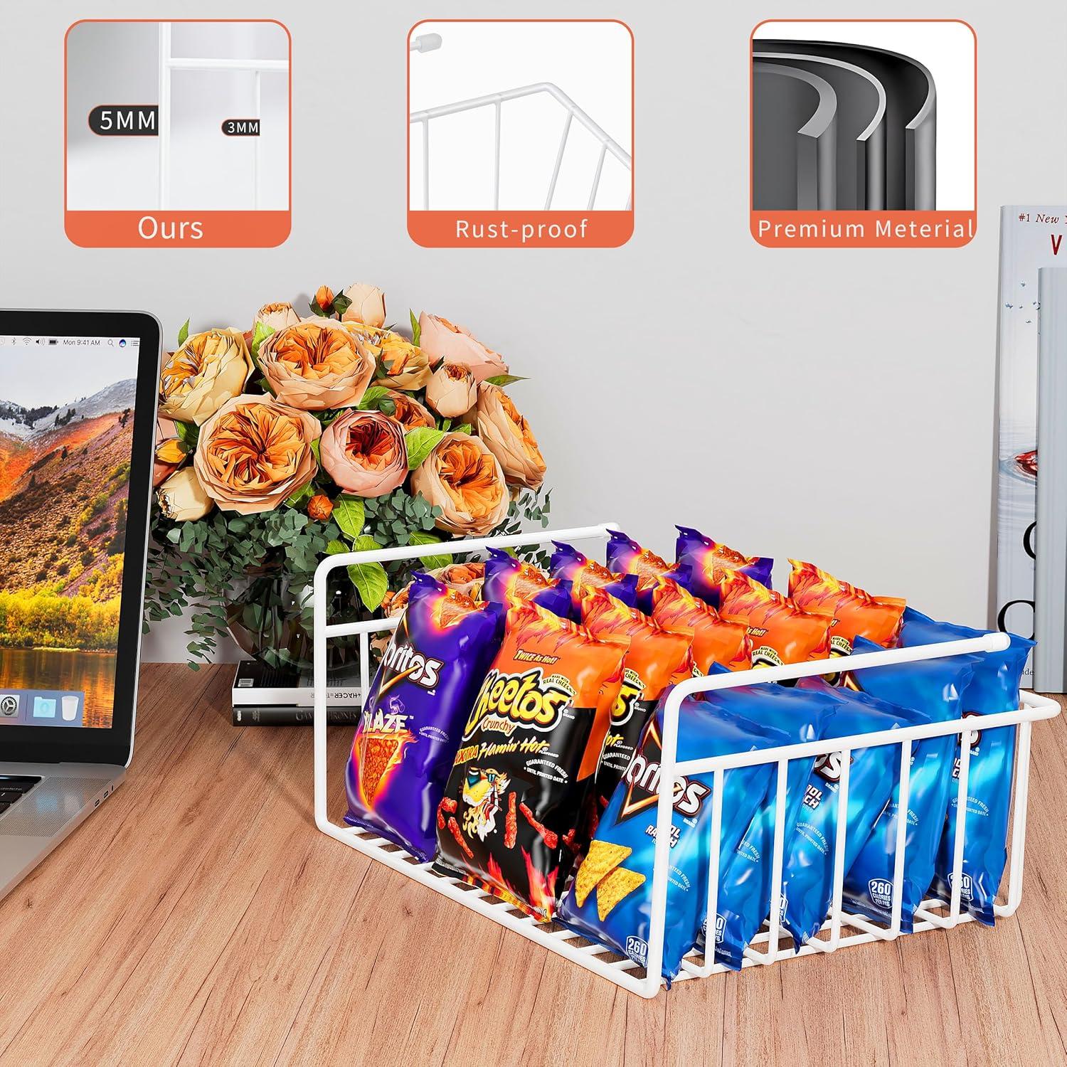 Cesta de Almacenamiento Bajo Estante SUFAUY 4 PCS Blanca