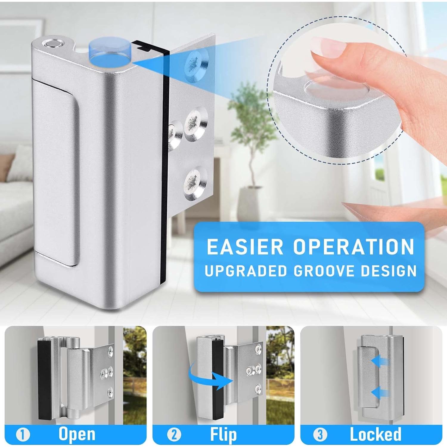 Cerradura de Refuerzo Steinwhale para Puerta 2Pack Seguridad