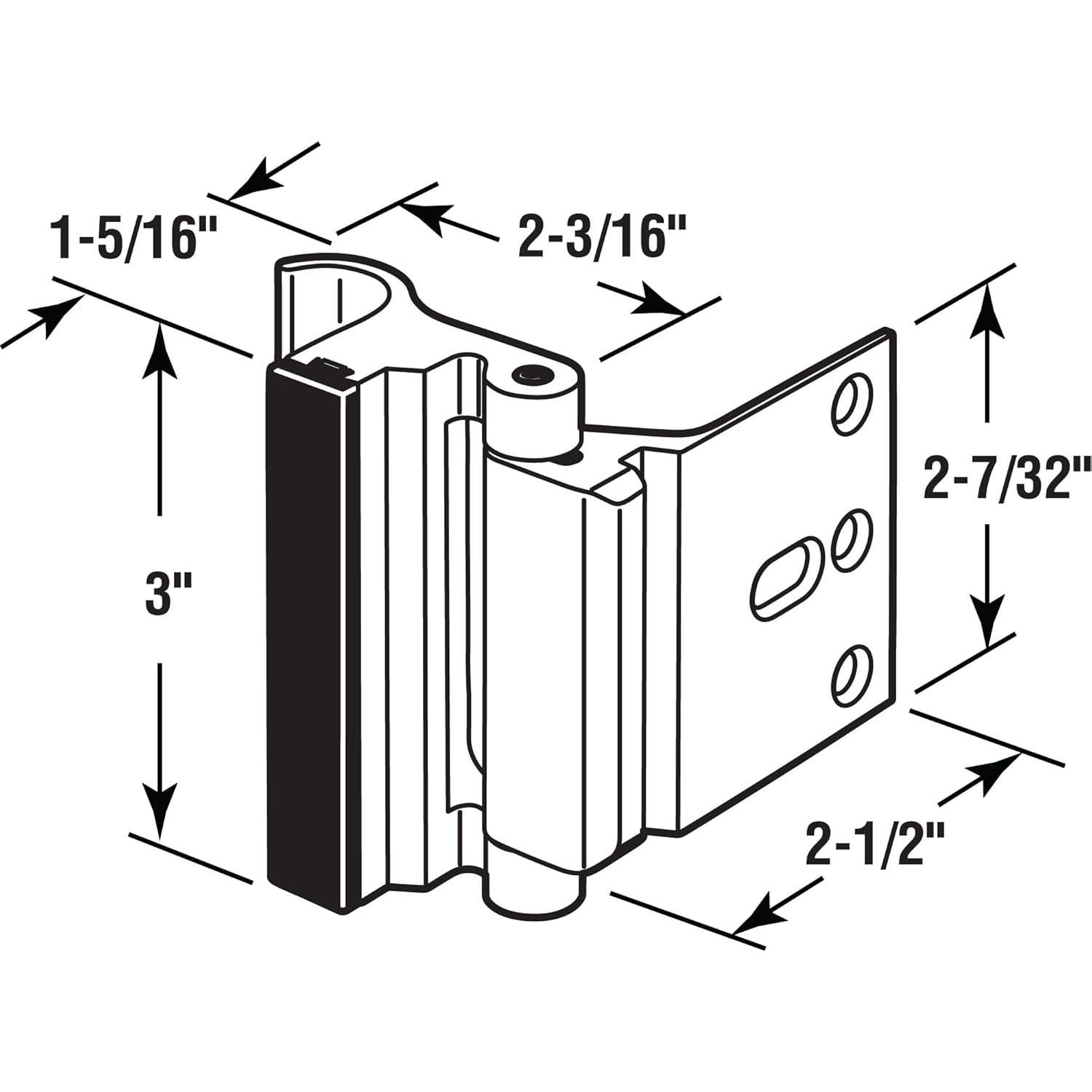 Cerradura de Refuerzo Prime-Line U 114708 Alta Seguridad