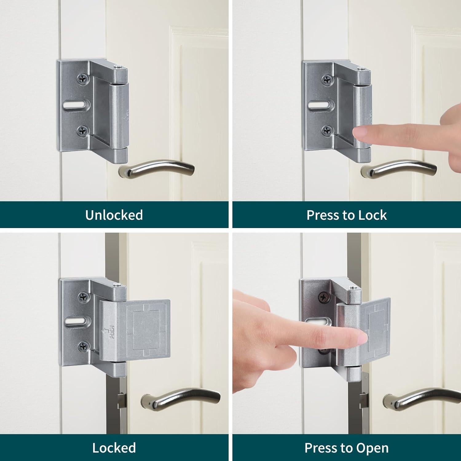 Cerradura de Puerta Reforzada JIADAXIN Aluminio 0.15 kg