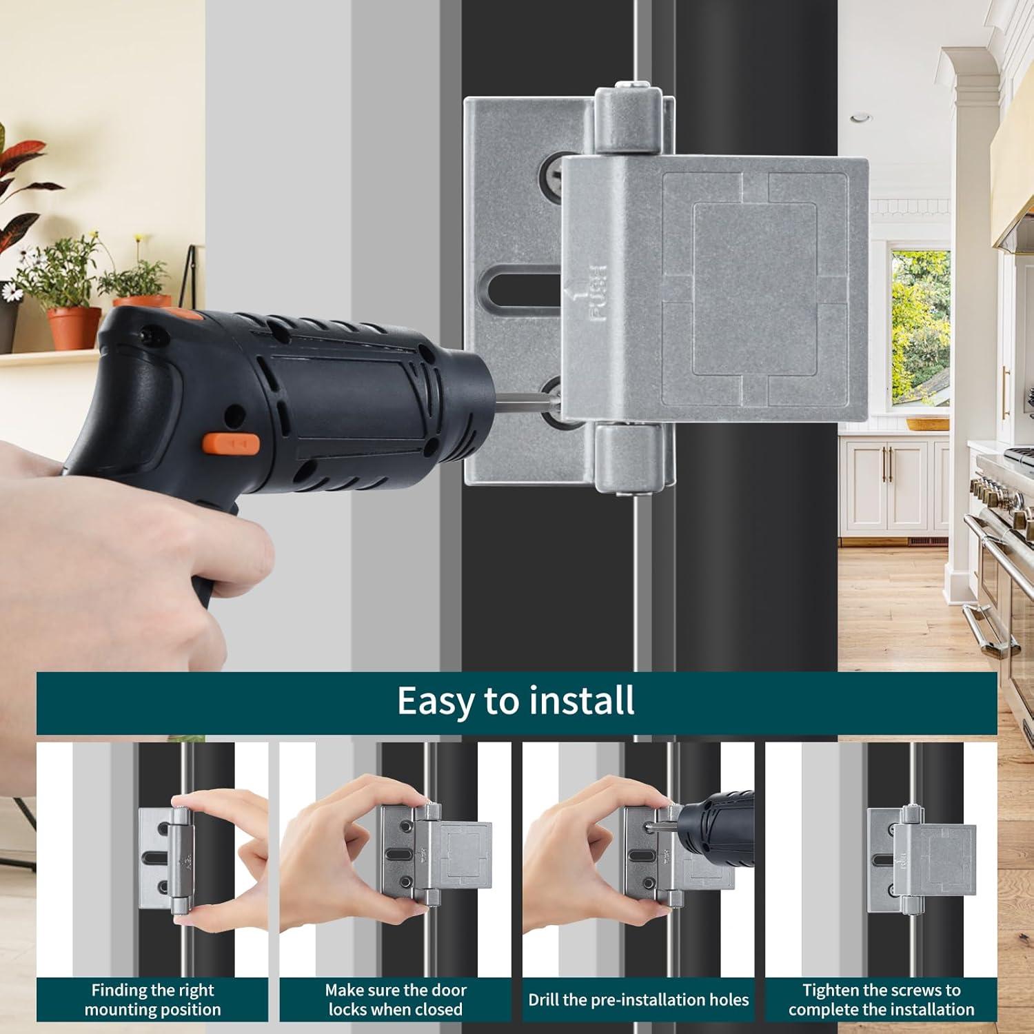 Cerradura de Puerta Reforzada JIADAXIN Aluminio 0.15 kg