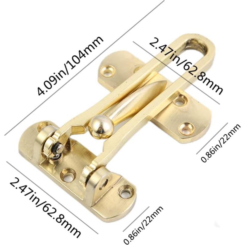 Cerradura de Seguridad para Puerta Szhdxsy Dorada 10 cm