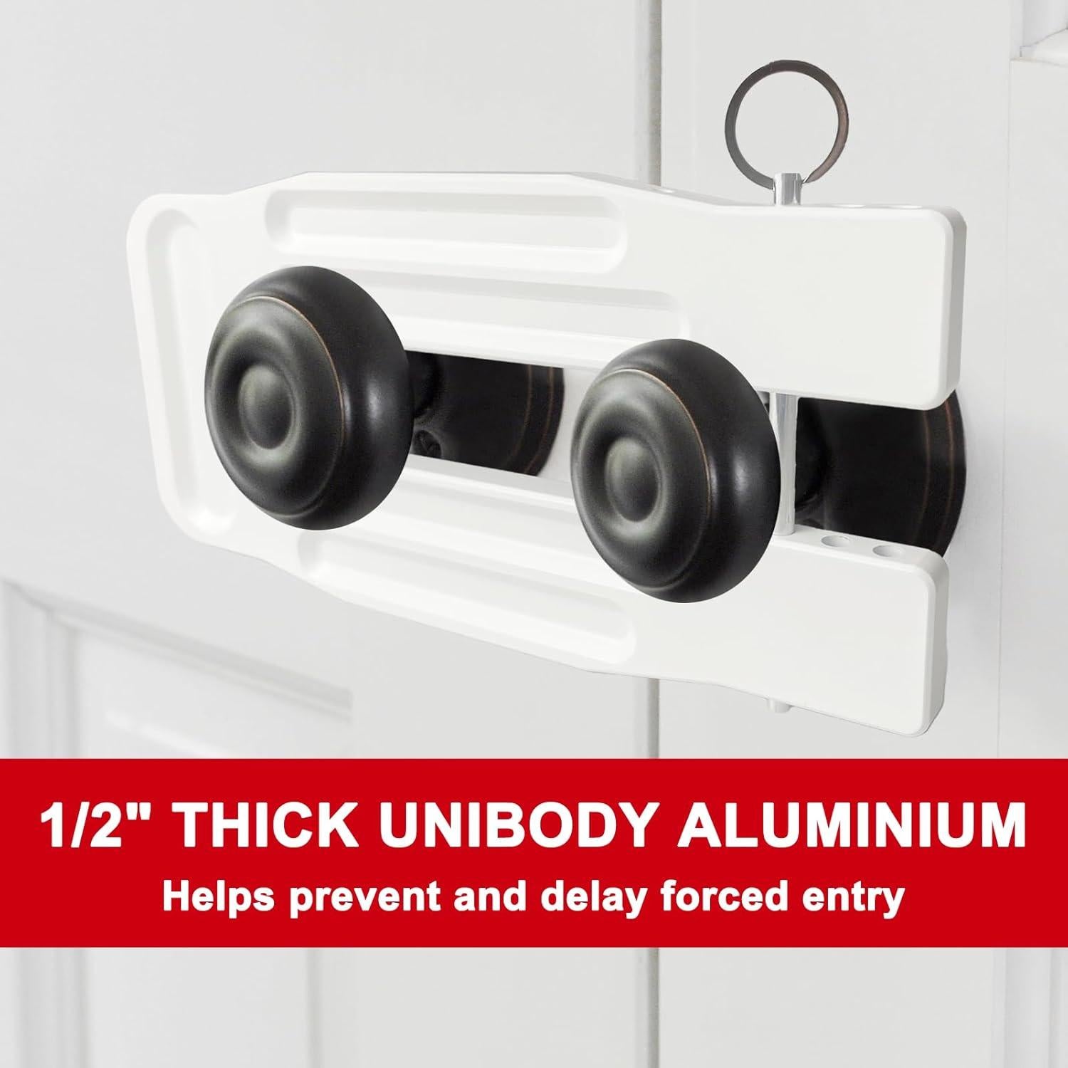 Cerradura de Puerta Francesa Enprotty FDL-01 Blanca Ajustable