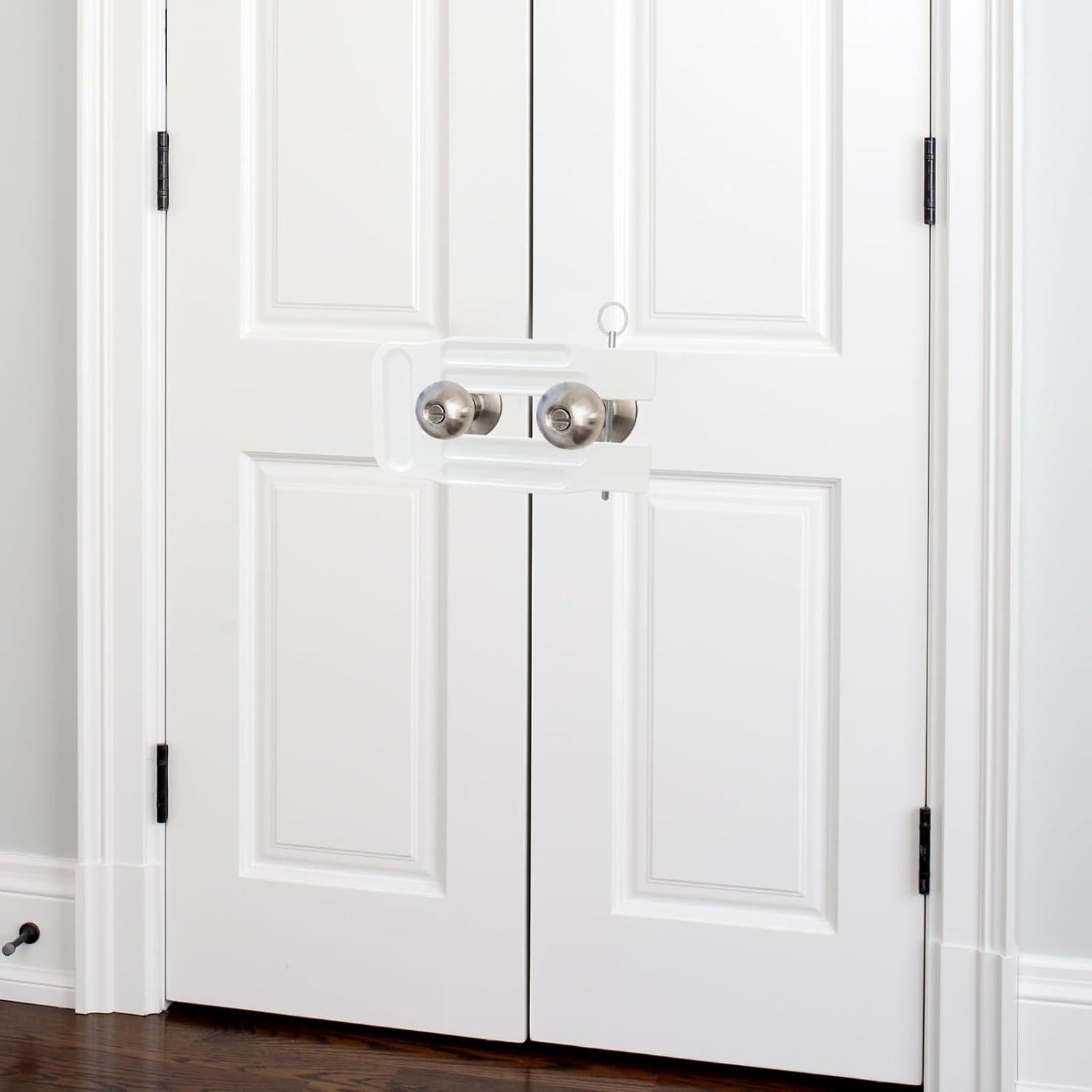 Cerradura de Puerta Francesa Enprotty FDL-01 Blanca Ajustable
