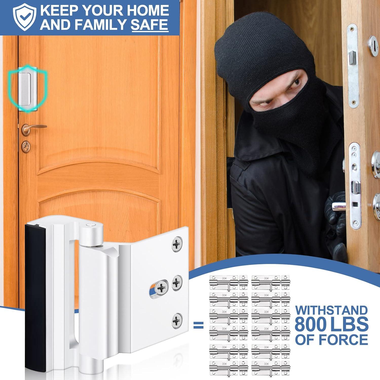 Paquete de 6 Cerraduras de Refuerzo Shimeyao para Puertas