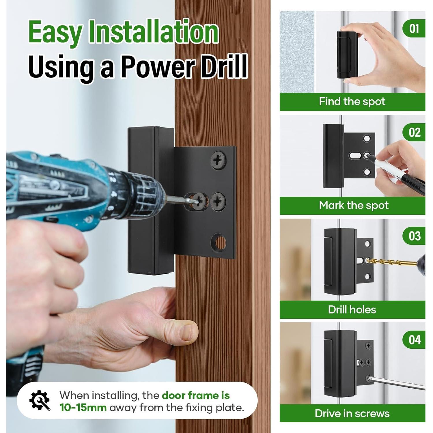 Cerradura de refuerzo Geyrut para puerta interior - Seguridad alta