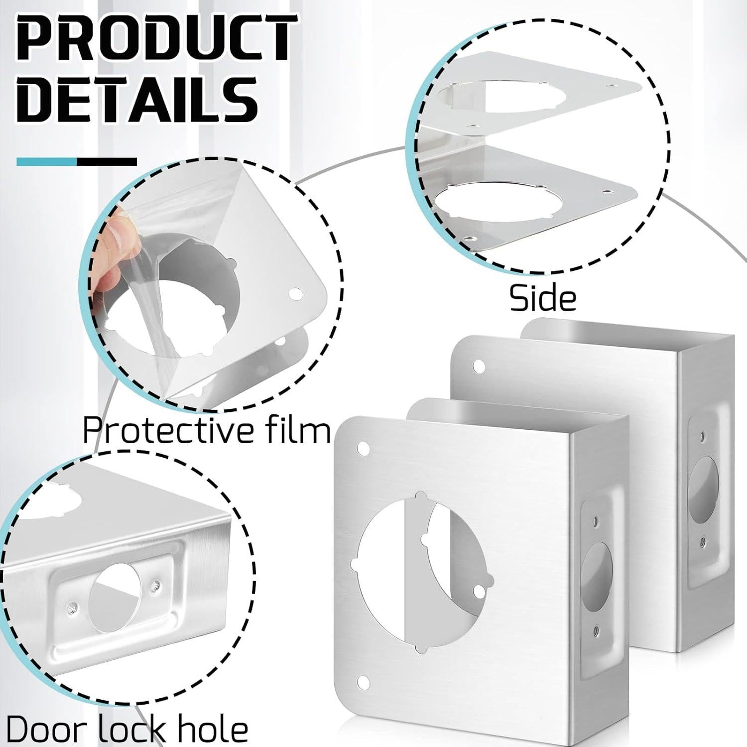 Juego de Placas de Refuerzo para Puertas Ferraycle 4 Pcs