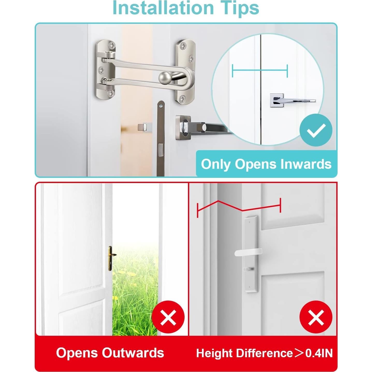 Cerradura de Seguridad CRANACH para Puerta - Aluminio Niquelado