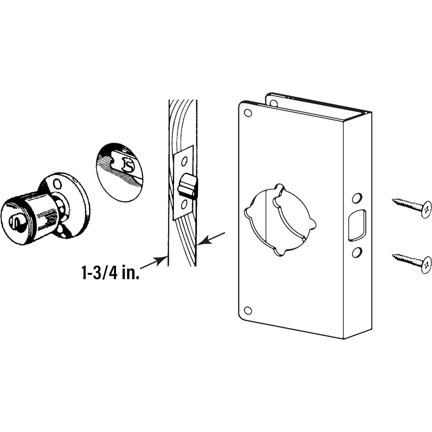 Placa de Refuerzo de Cerradura Prime-Line U 9588 Acero Inoxidable