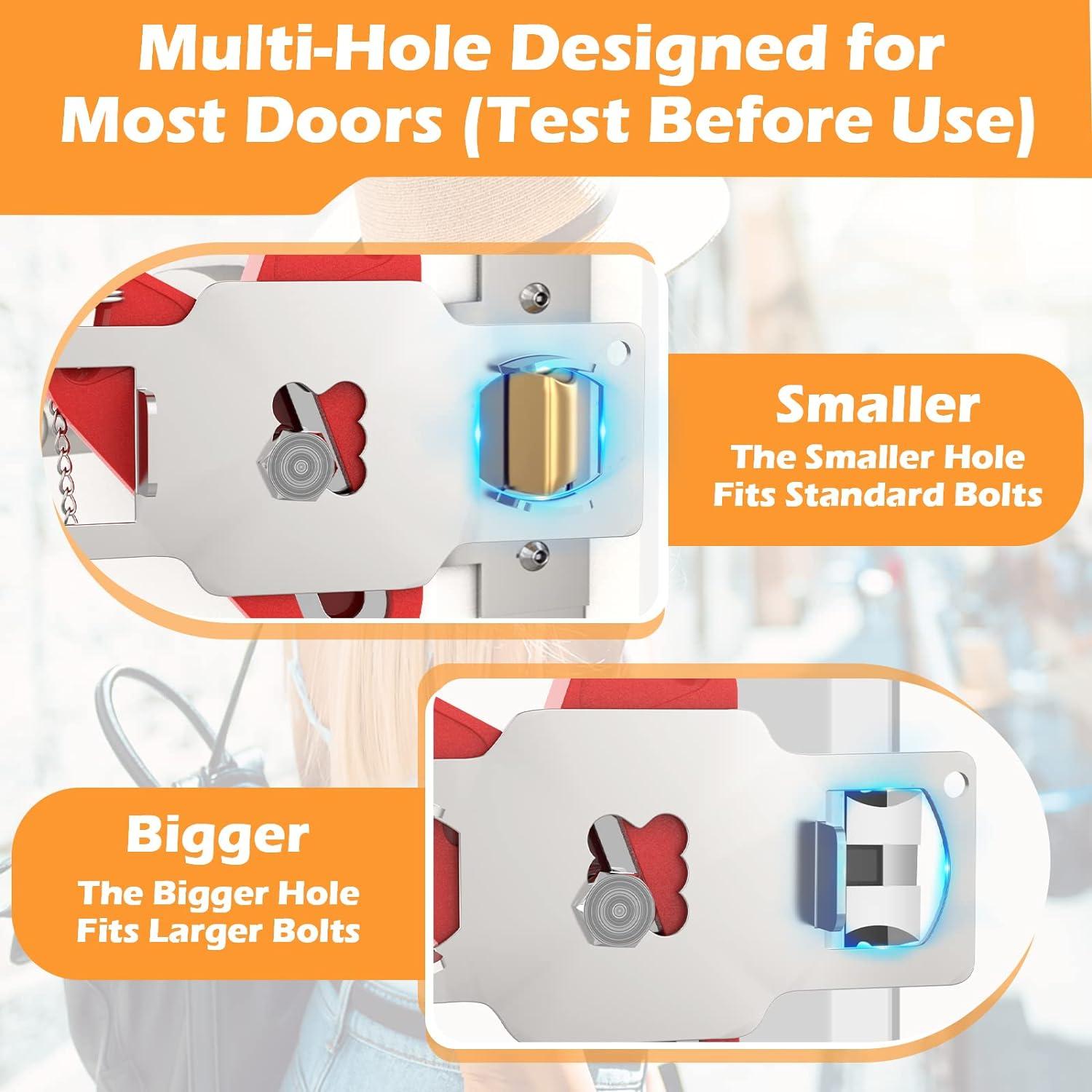 Cerradura de Puerta Portátil WINONLY Roja para Viaje