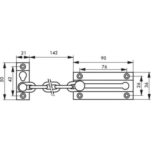 Cerradura de Cadena Thirard Acero Inoxidable 14.2 cm Oro
