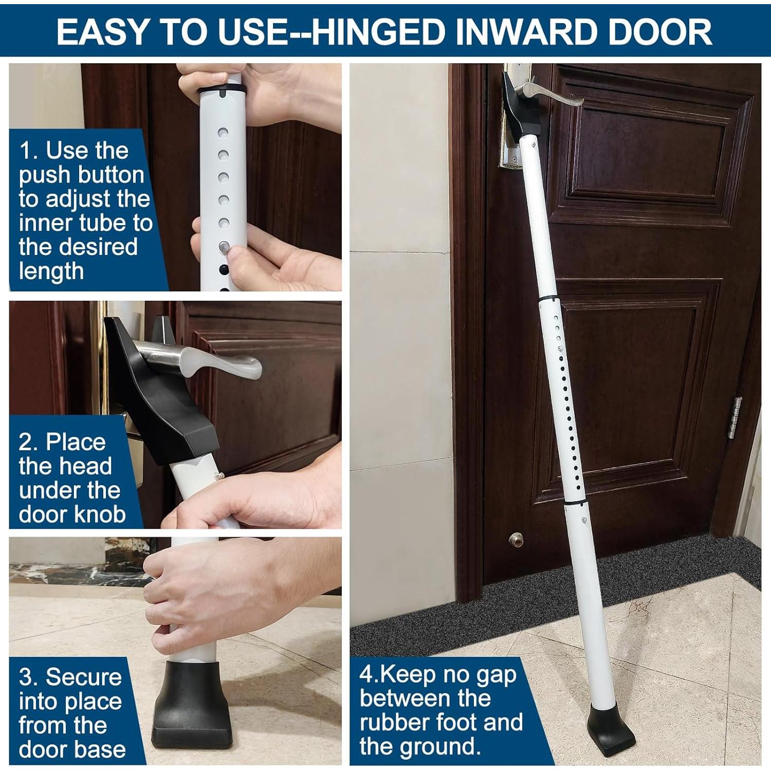 Paquete de 2 Barras de Seguridad Rerishom para Puertas