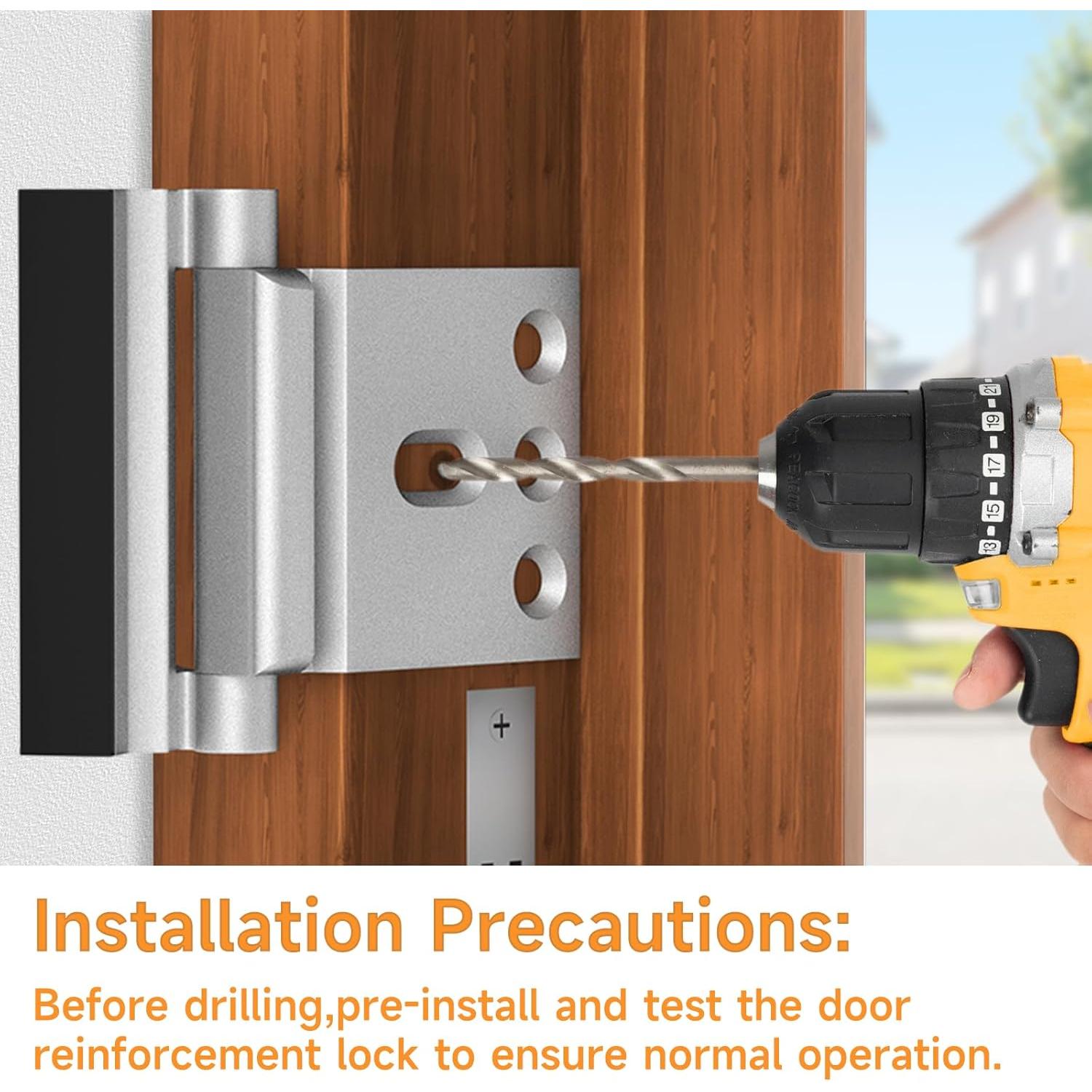 Cerradura de Refuerzo Eixleoi para Puerta Frontal 2 Pack