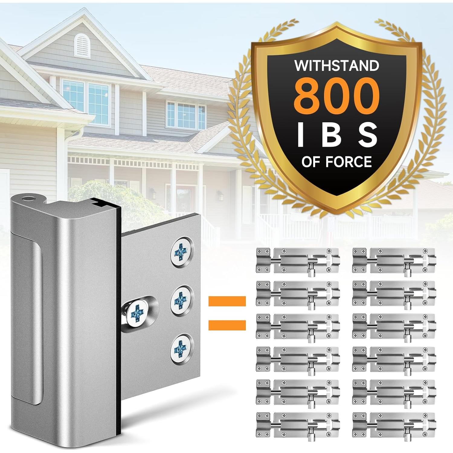 Cerradura de Refuerzo Eixleoi para Puerta Frontal 2 Pack