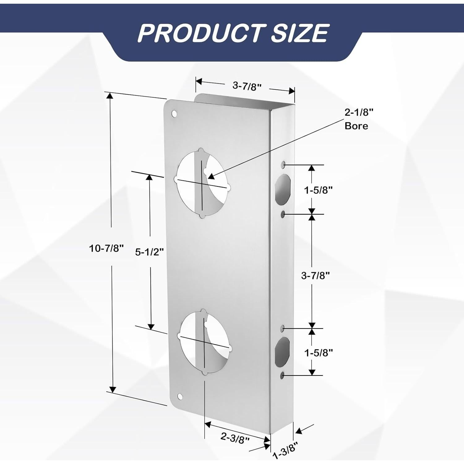 Placa de Refuerzo de Puerta NAUBEA Acero Inoxidable 27,62 cm