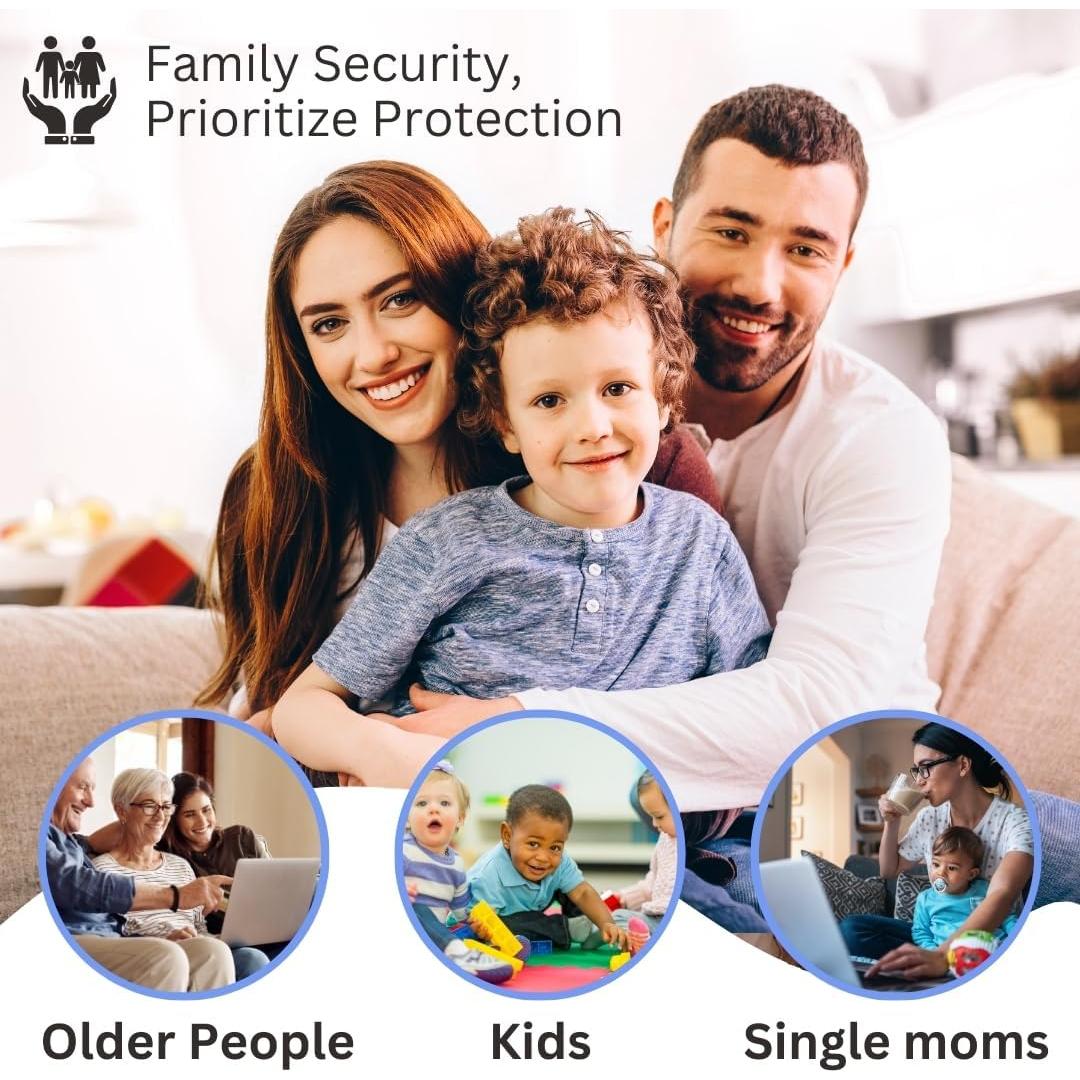 Cerradura de Refuerzo A-Four para Puertas - Aluminio Negro