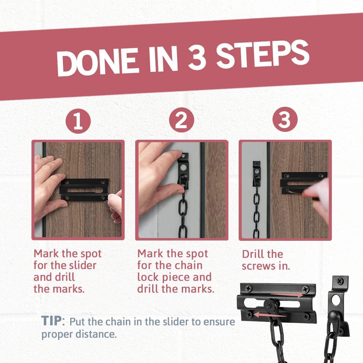 Cerraduras de Cadena para Puerta Jack N' Drill - 2 Pzas