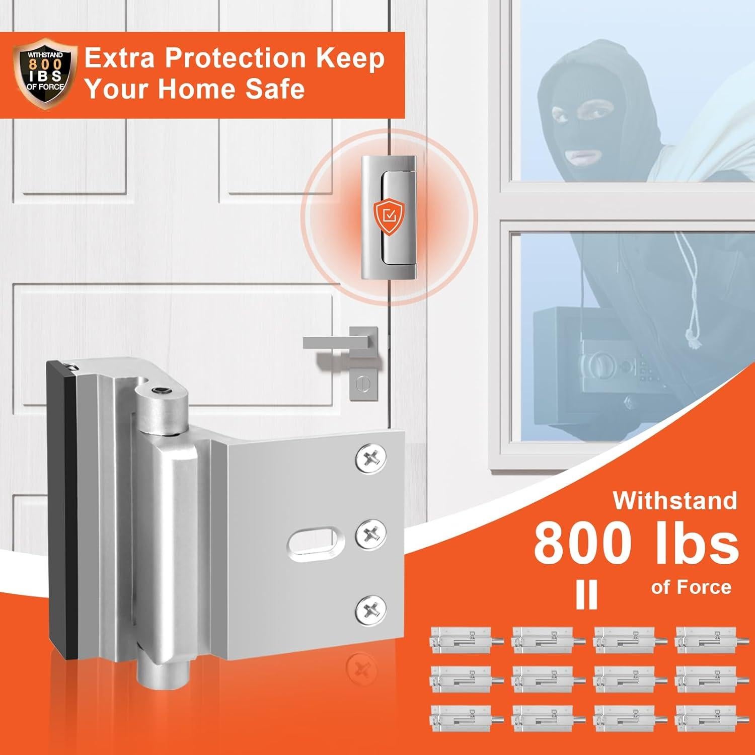 Cerradura de Seguridad KOVOSCH Refuerzo 2 Paquete Plata