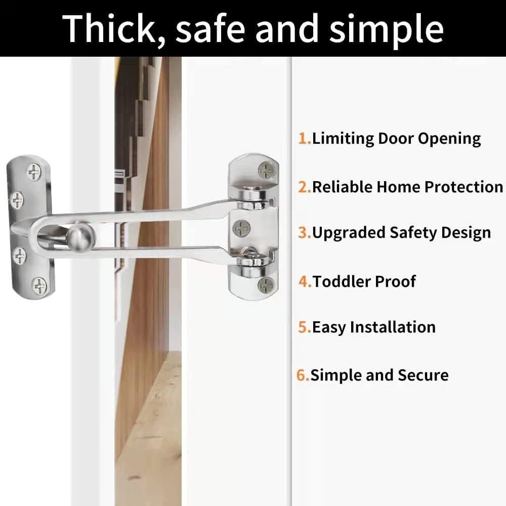 Cerradura de Barra Giratoria SHIJUNHE 4 Piezas Plata