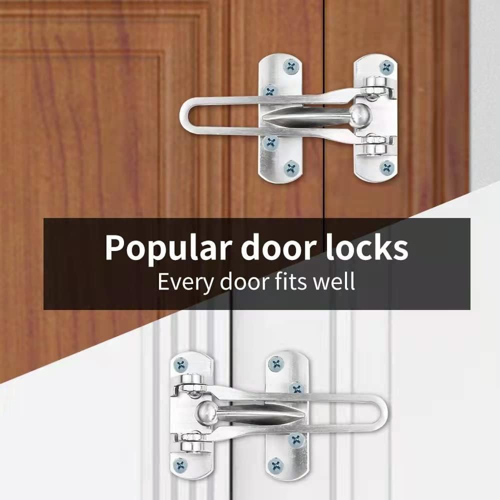 Cerradura de Barra Giratoria SHIJUNHE 4 Piezas Plata