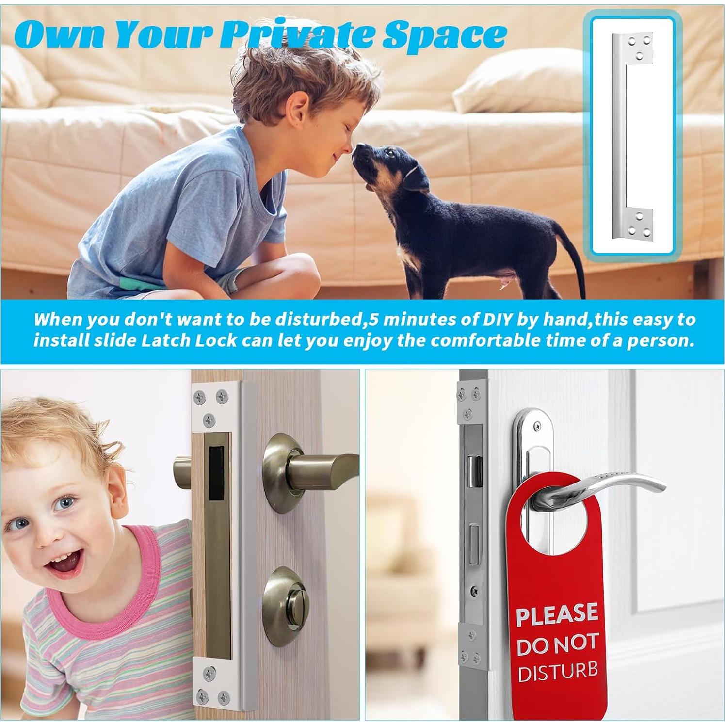 Placa de Protección de Pestillo Blulu 18 cm Acero Inoxidable - 2 Piezas