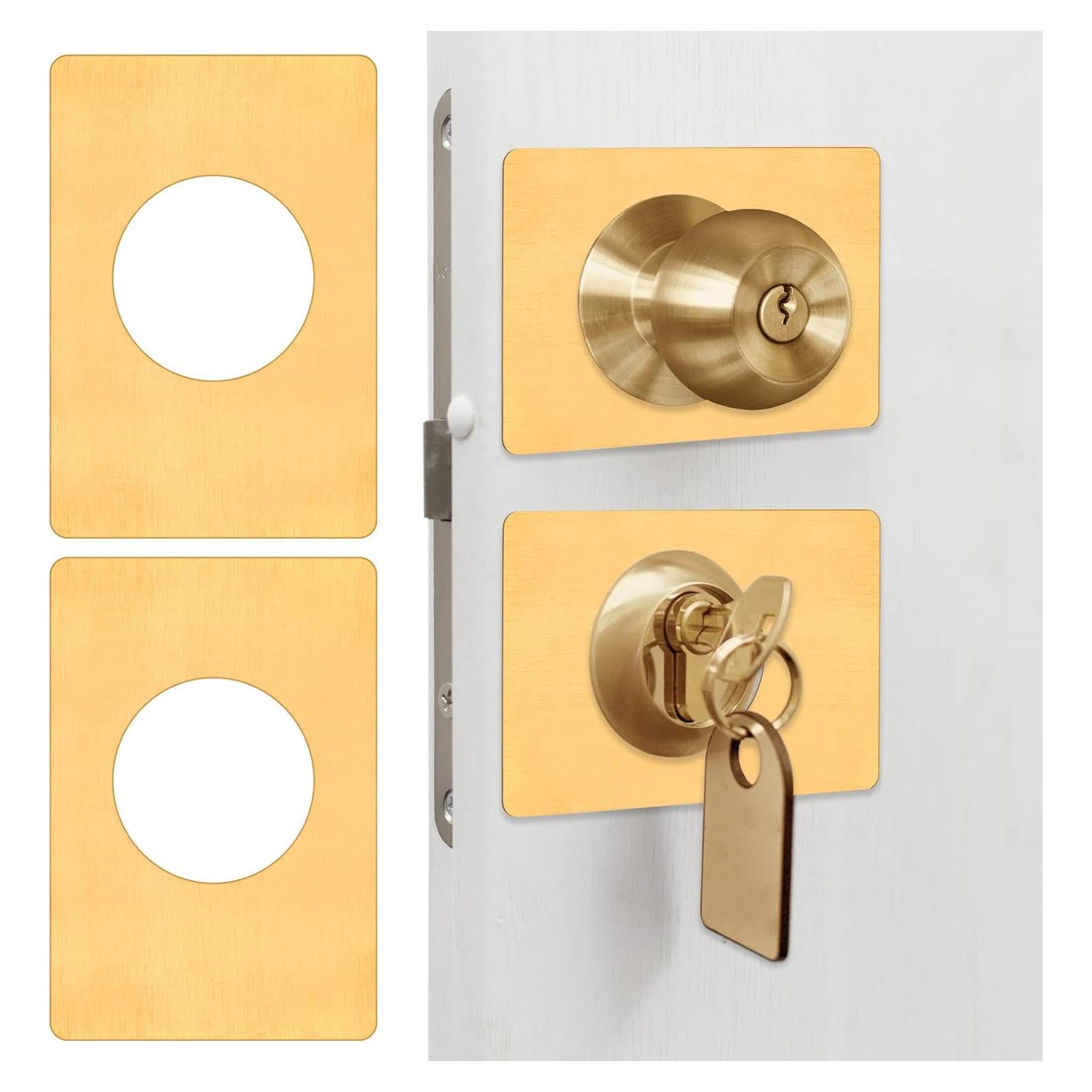 Placa de Refuerzo para Puerta LEIFIDE 2 Pcs Acero Inoxidable