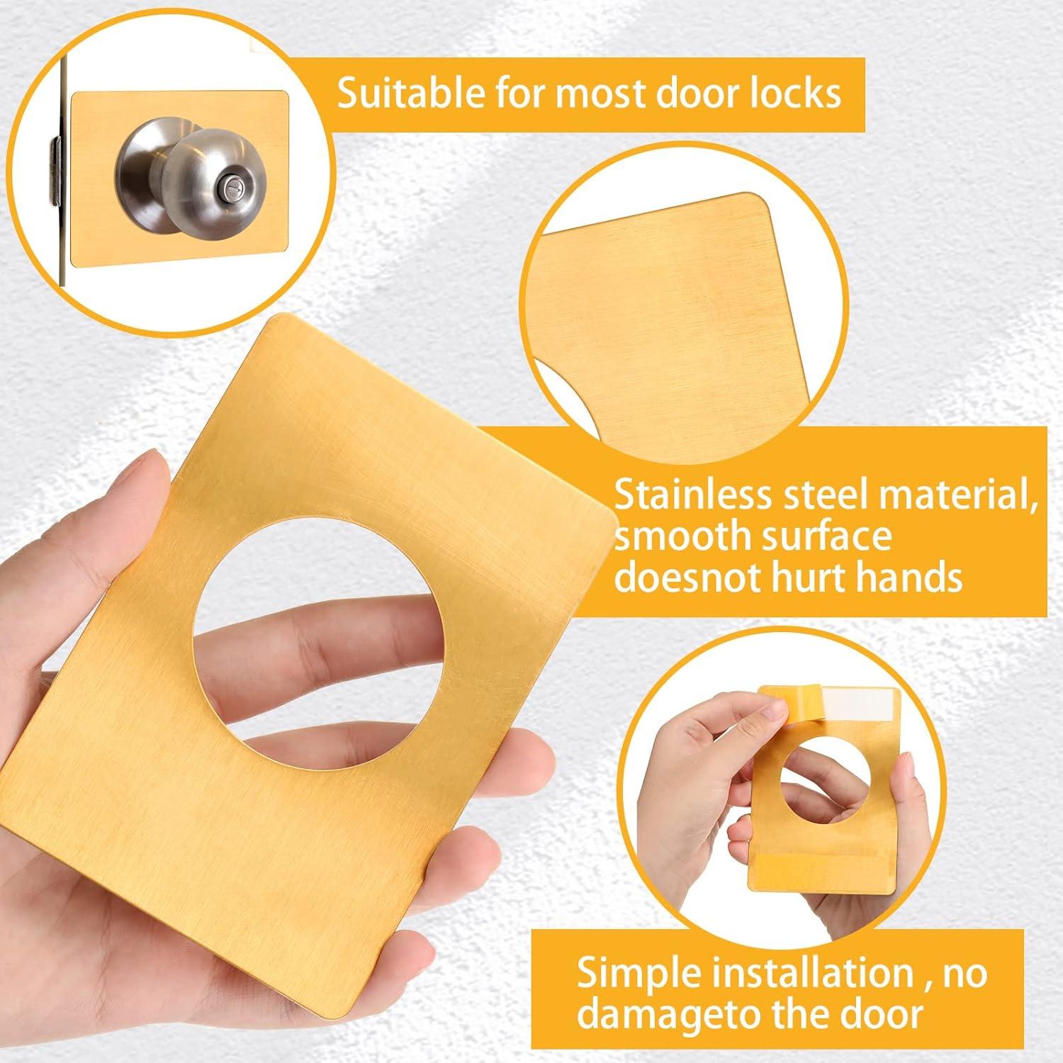 Placa de Refuerzo para Puerta LEIFIDE 2 Pcs Acero Inoxidable