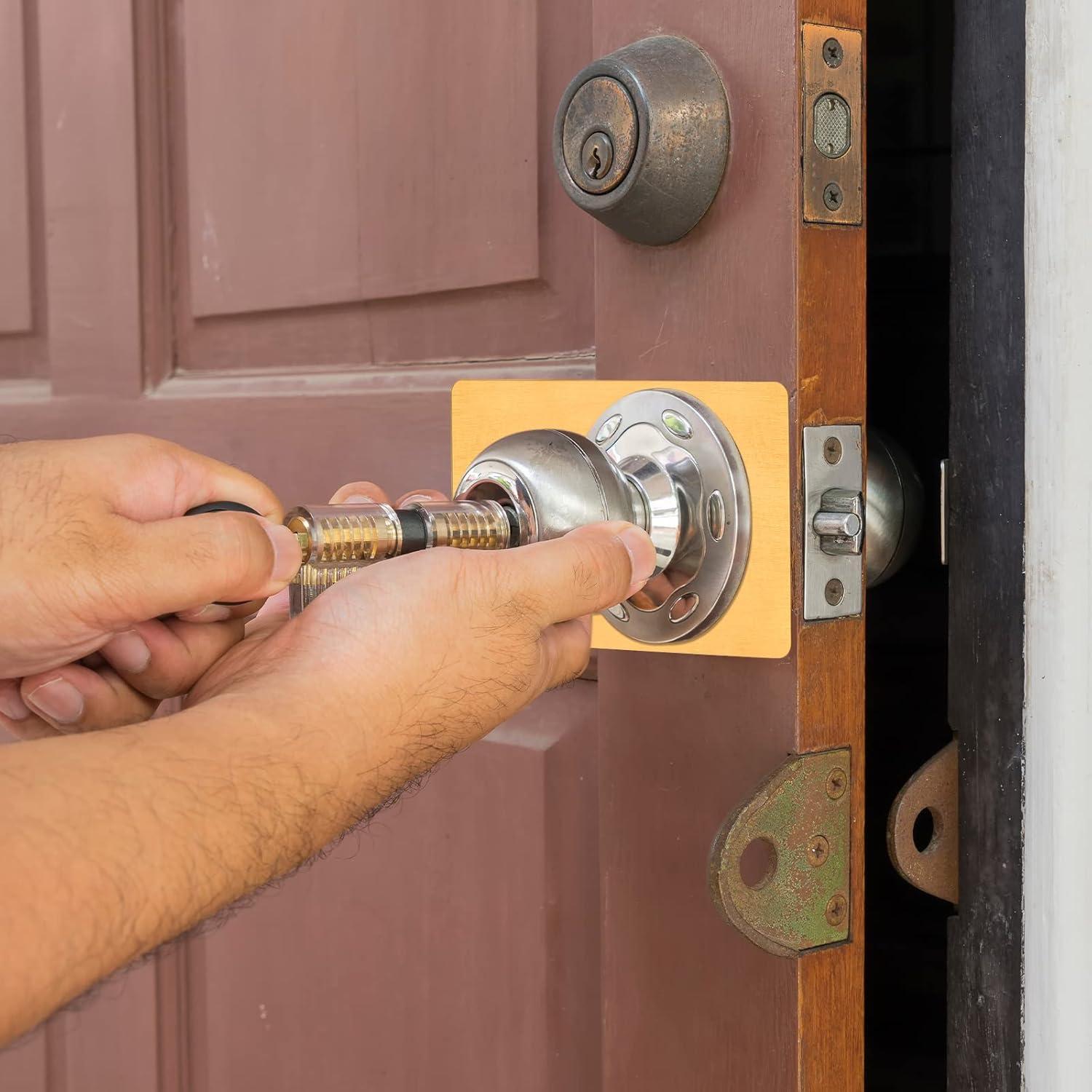 Placa de Refuerzo para Puerta LEIFIDE 2 Pcs Acero Inoxidable