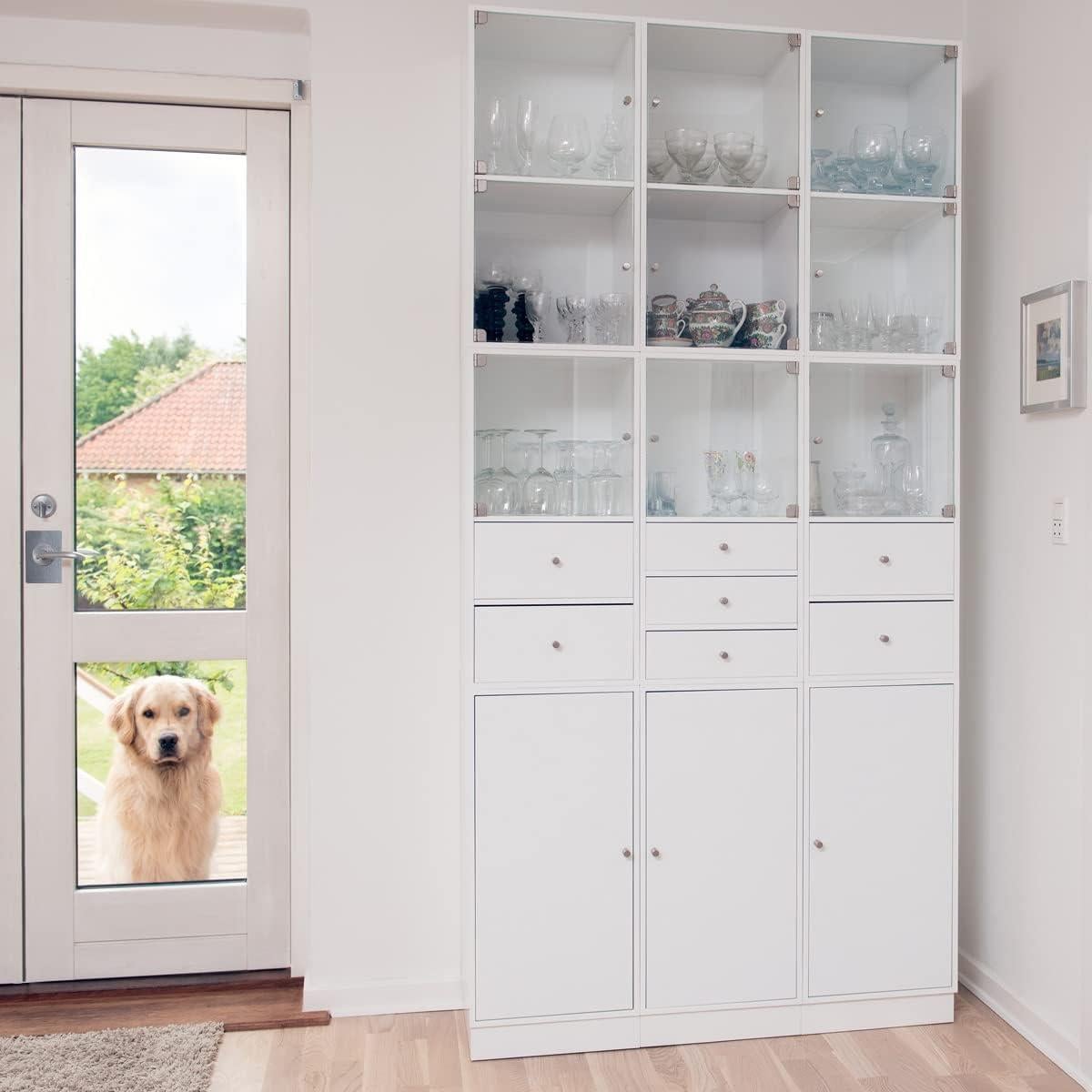 Placa de refuerzo de puerta KVZVK acero inoxidable 4 piezas