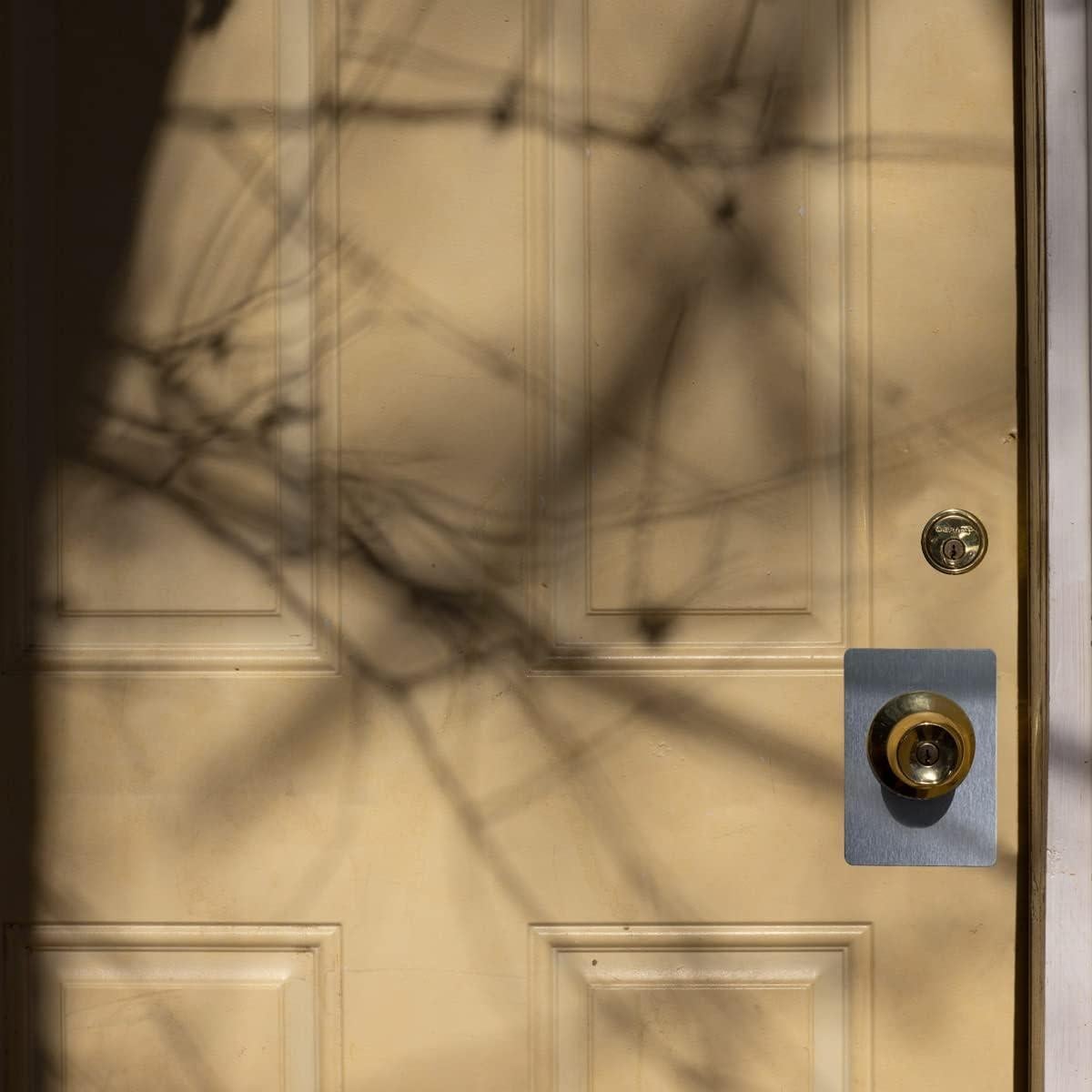 Placa de refuerzo de puerta KVZVK acero inoxidable 4 piezas