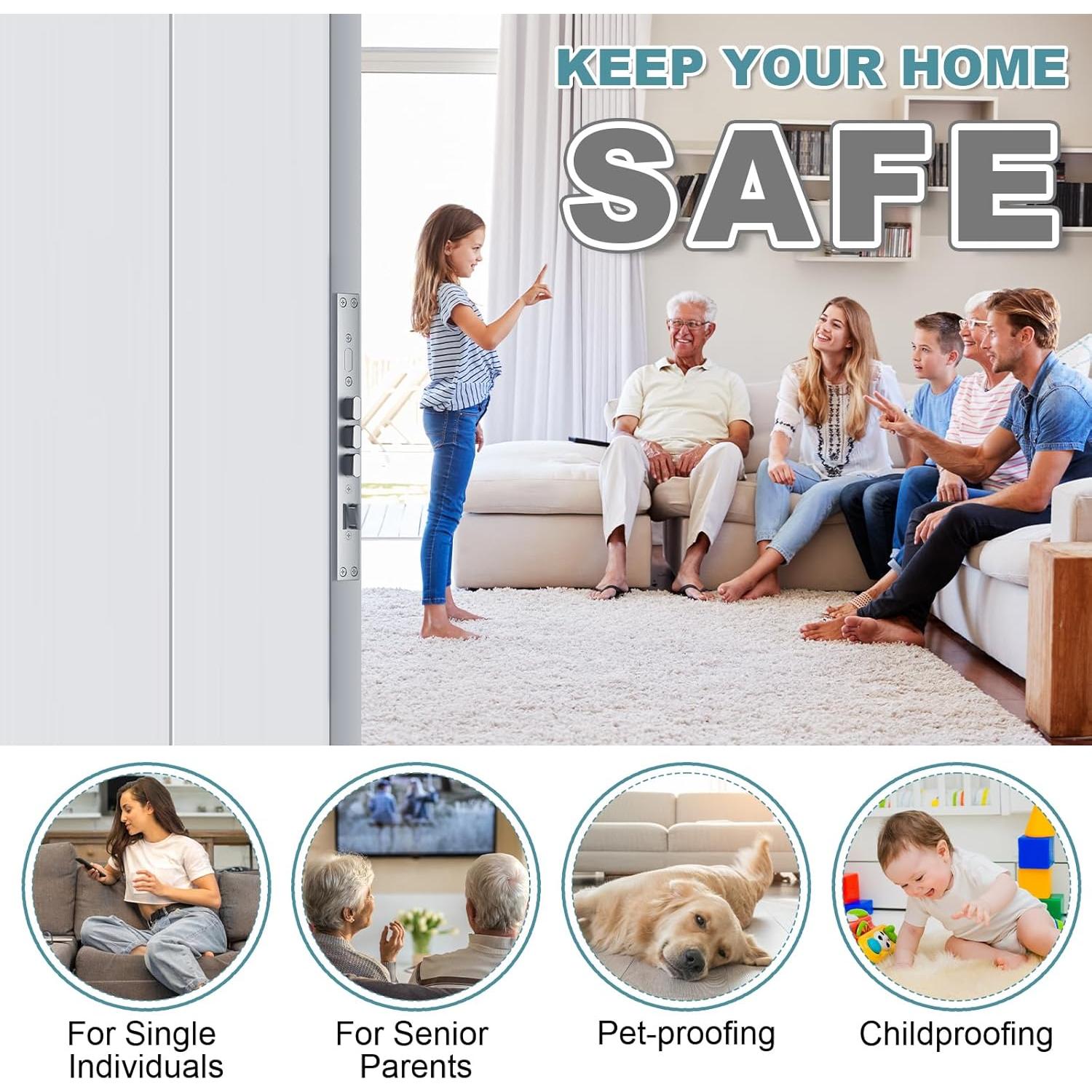 Cerradura de Refuerzo para Puerta POWLAB 2 Paquete Seguridad