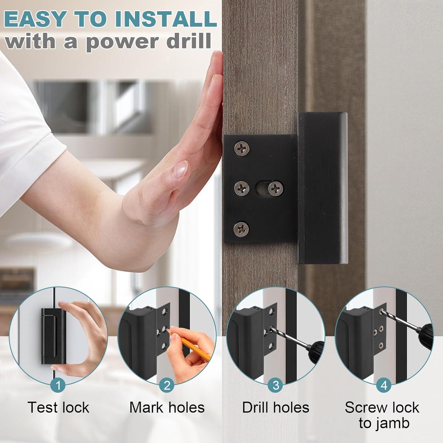 Cerradura de Refuerzo para Puerta POWLAB 2 Paquete Seguridad