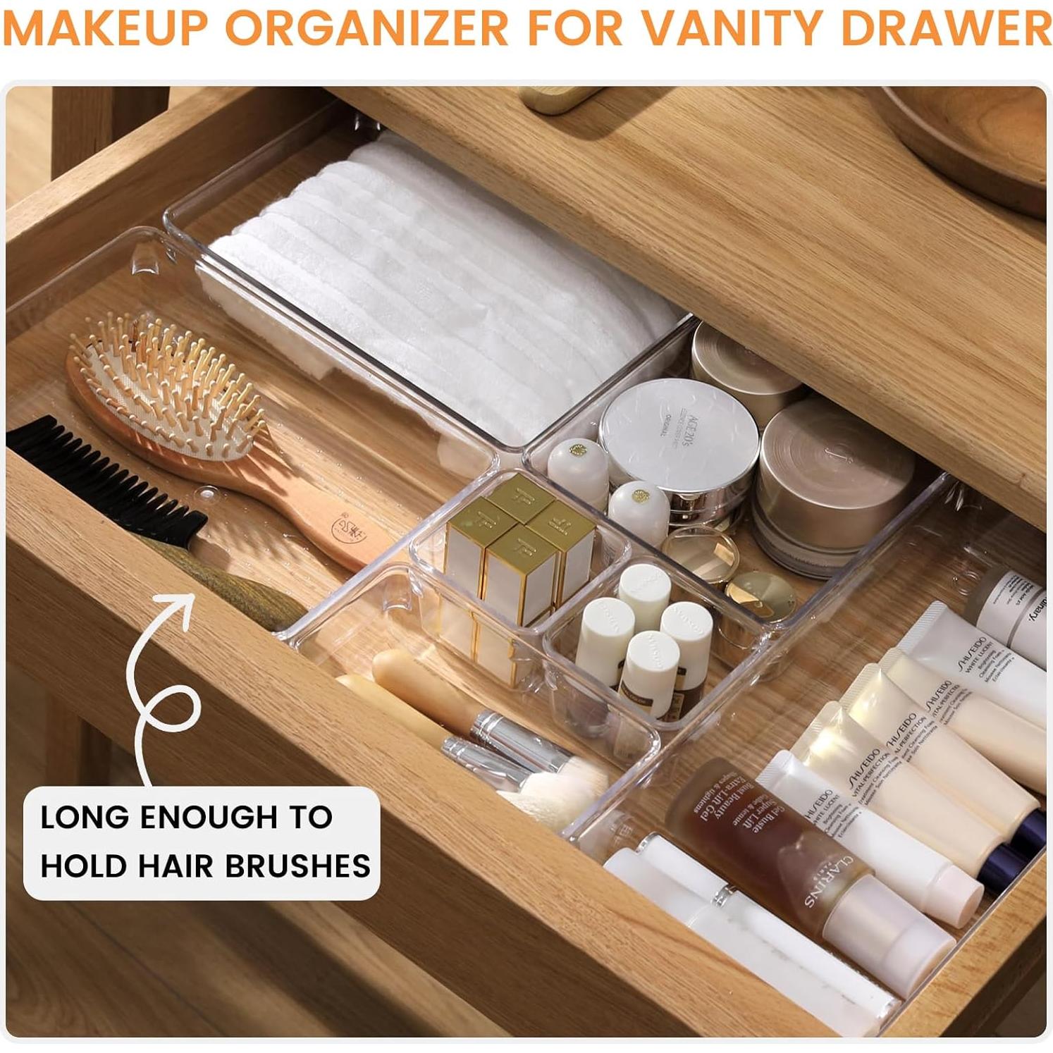 Organizador de Cajones Criusia 6 Piezas Plástico Transparente