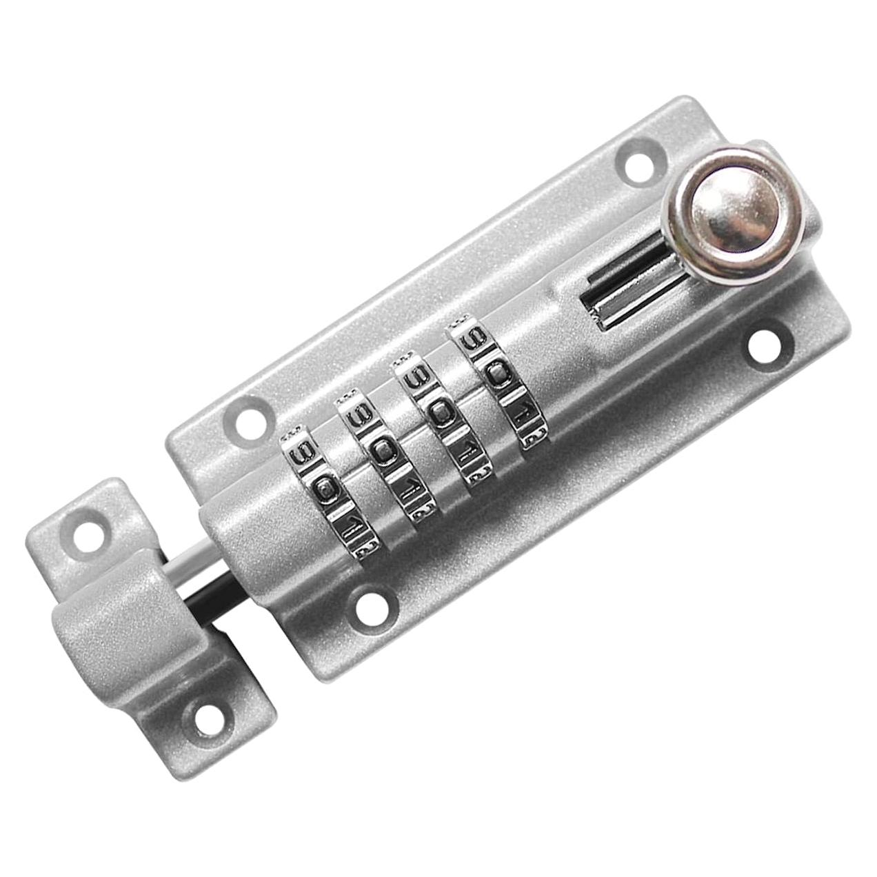 Cerrojo Combi de 4 Dígitos SISAV Plata Resistente al Óxido