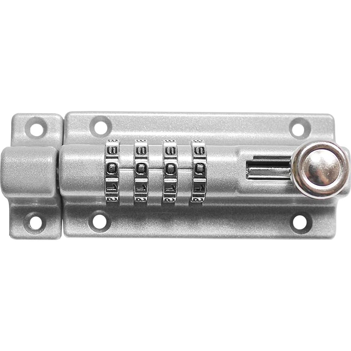 Cerrojo Combi de 4 Dígitos SISAV Plata Resistente al Óxido