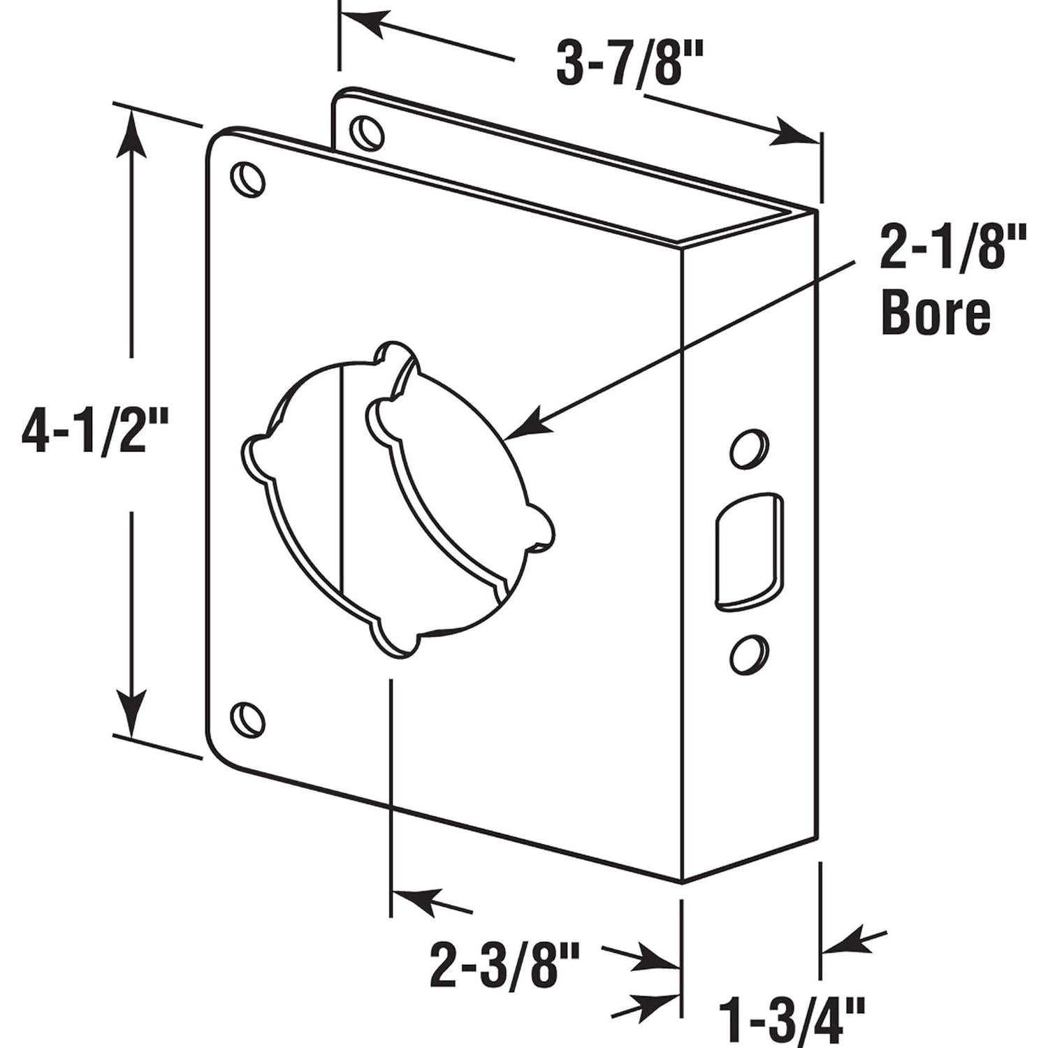 Refuerzo de Cerradura y Puerta Prime-Line MP9455 Acero Inoxidable
