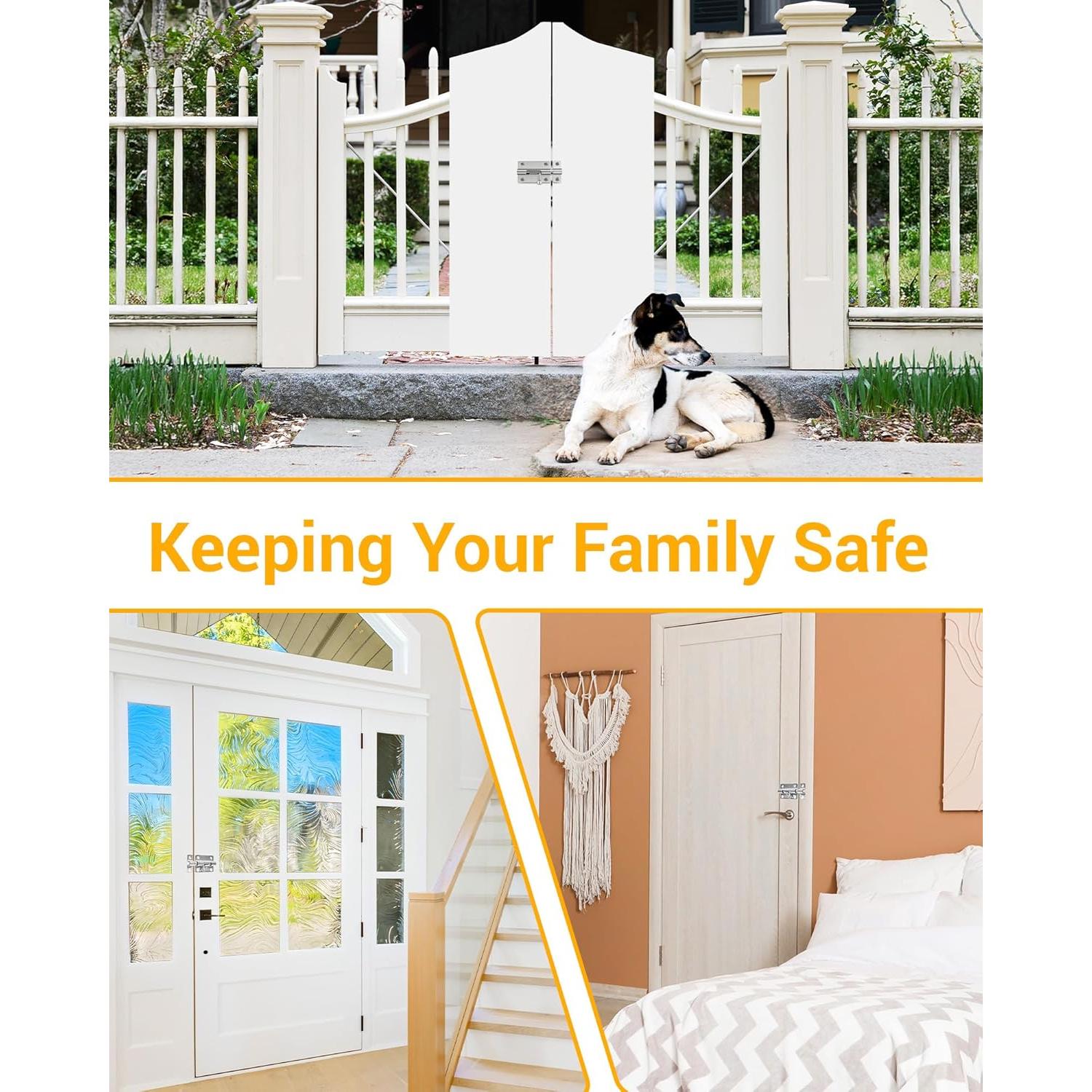 Cerradura deslizante de seguridad HELEMAN 2 Paquetes Plata